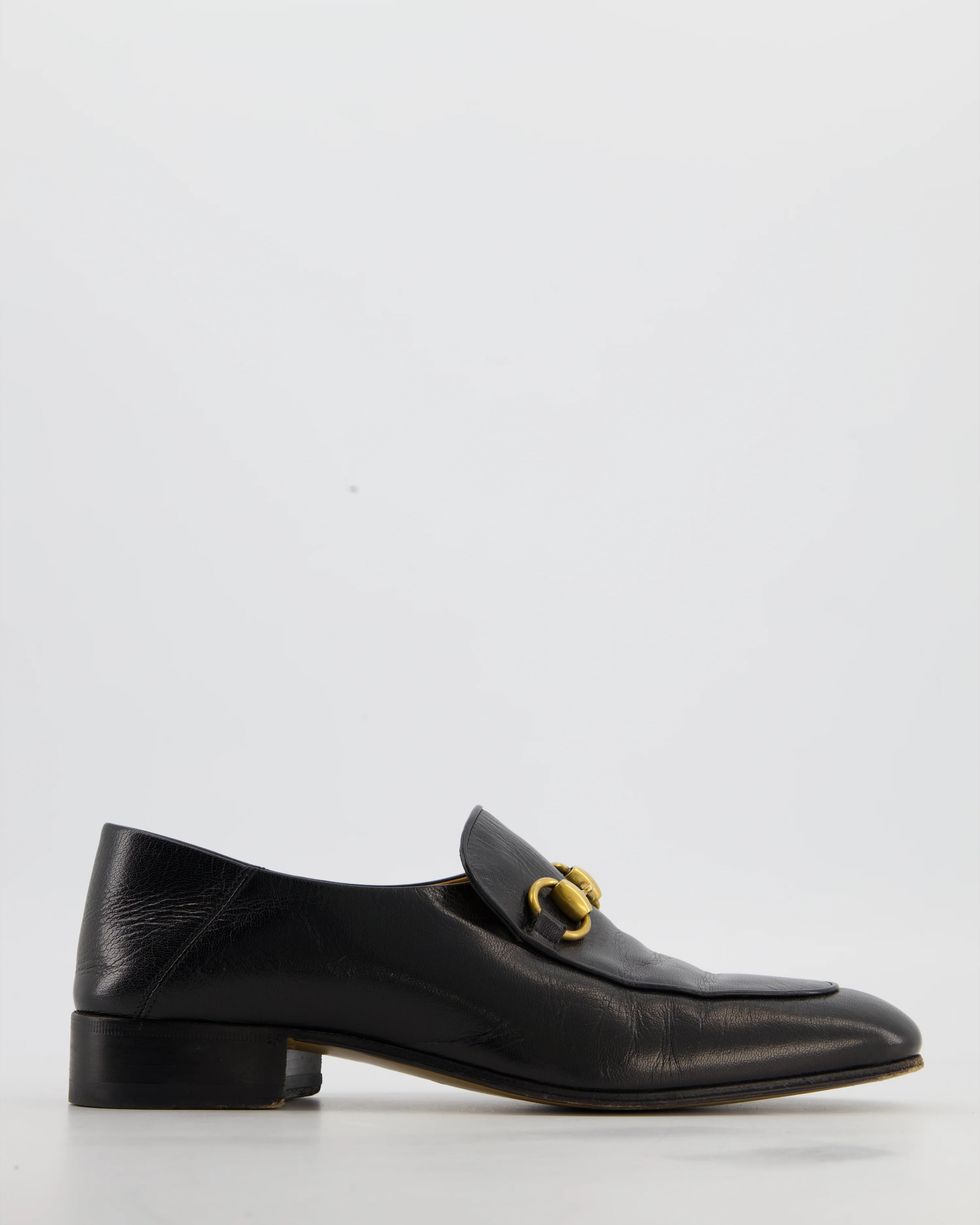 Gucci Black Jordaan Horsebit Loafers Size EU 38