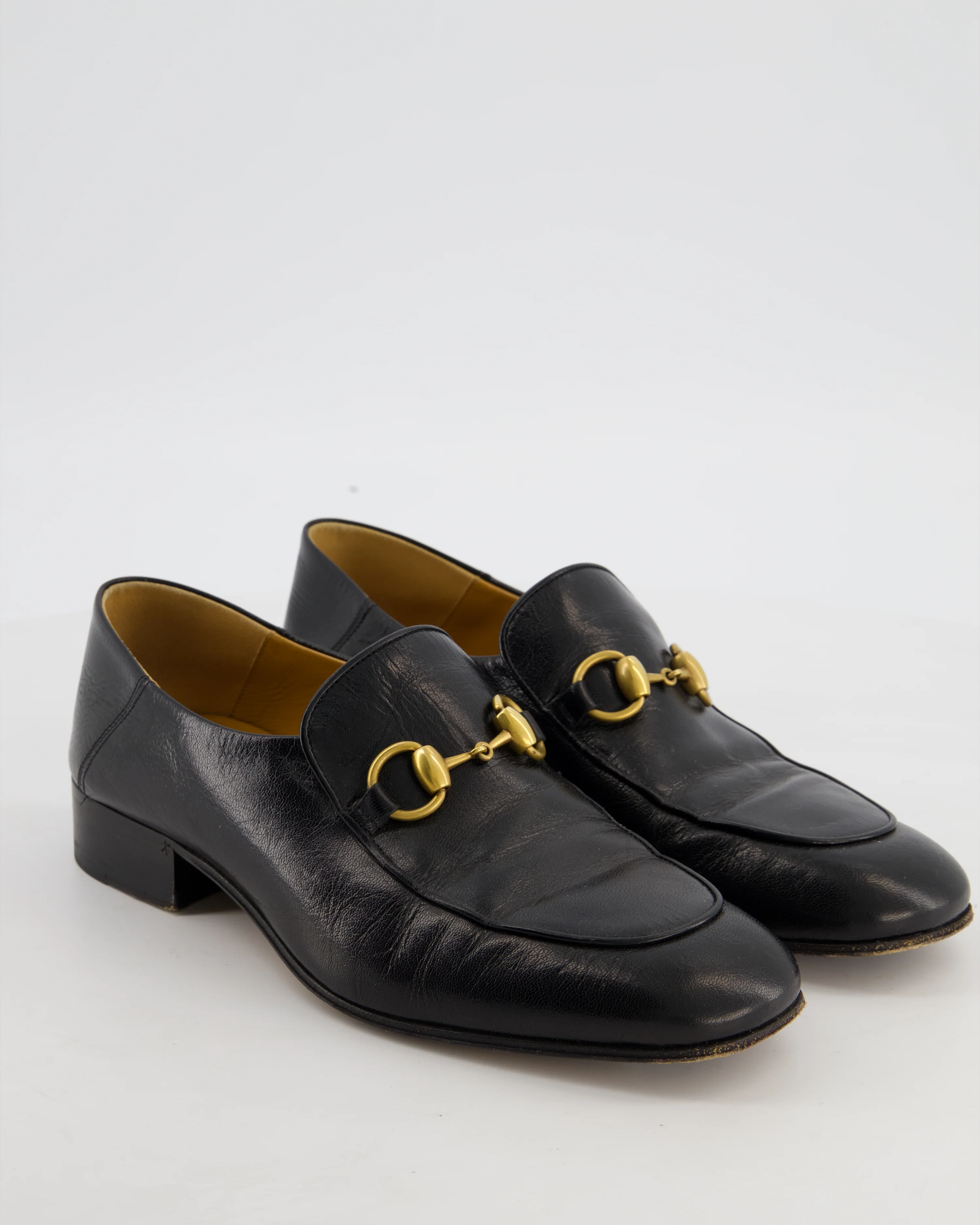 Gucci Black Jordaan Horsebit Loafers Size EU 38 - Image 2
