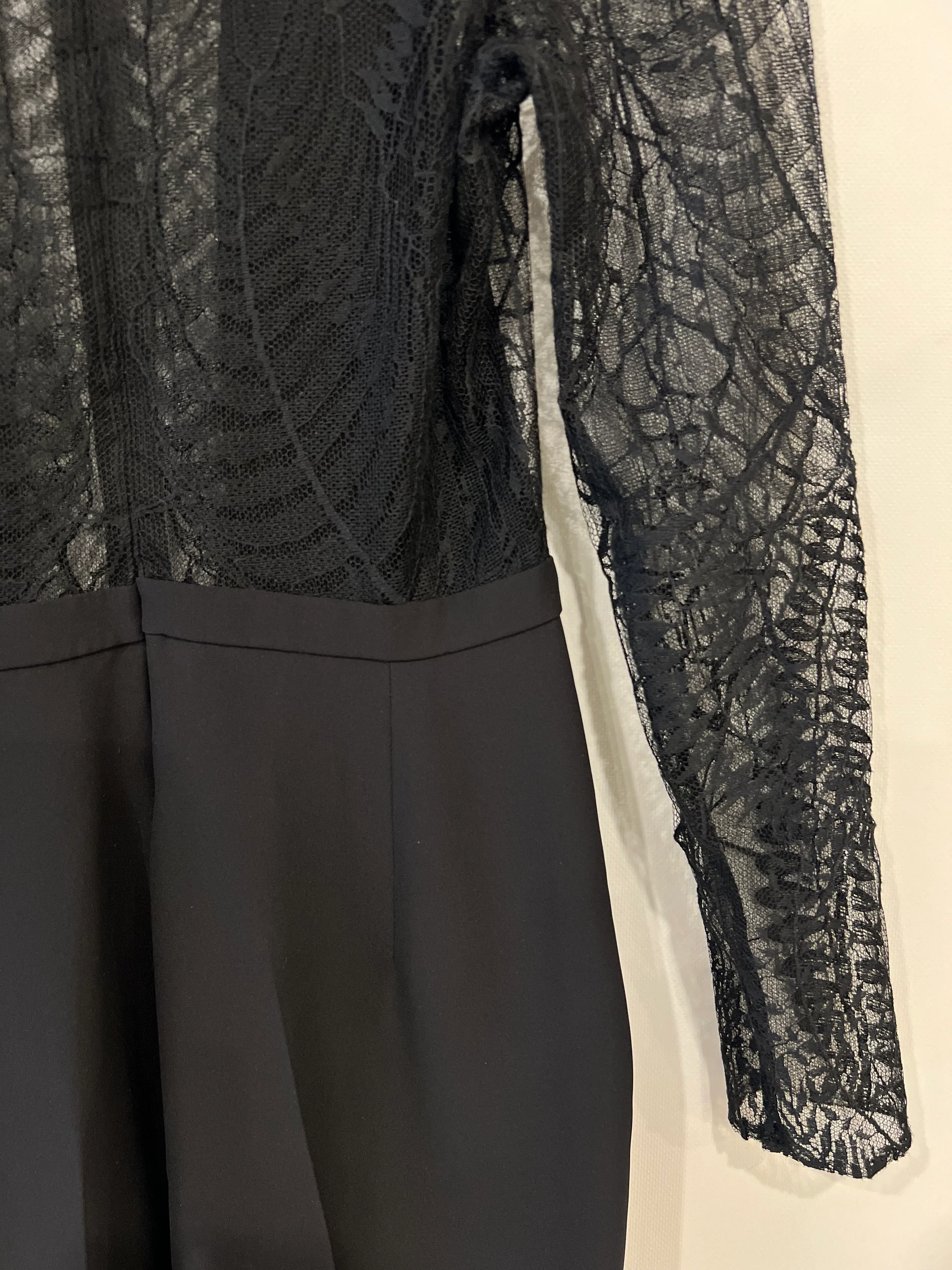 Gucci Black Laced Long Sleeve Jumpsuit IT 40 (UK 8) - Image 13