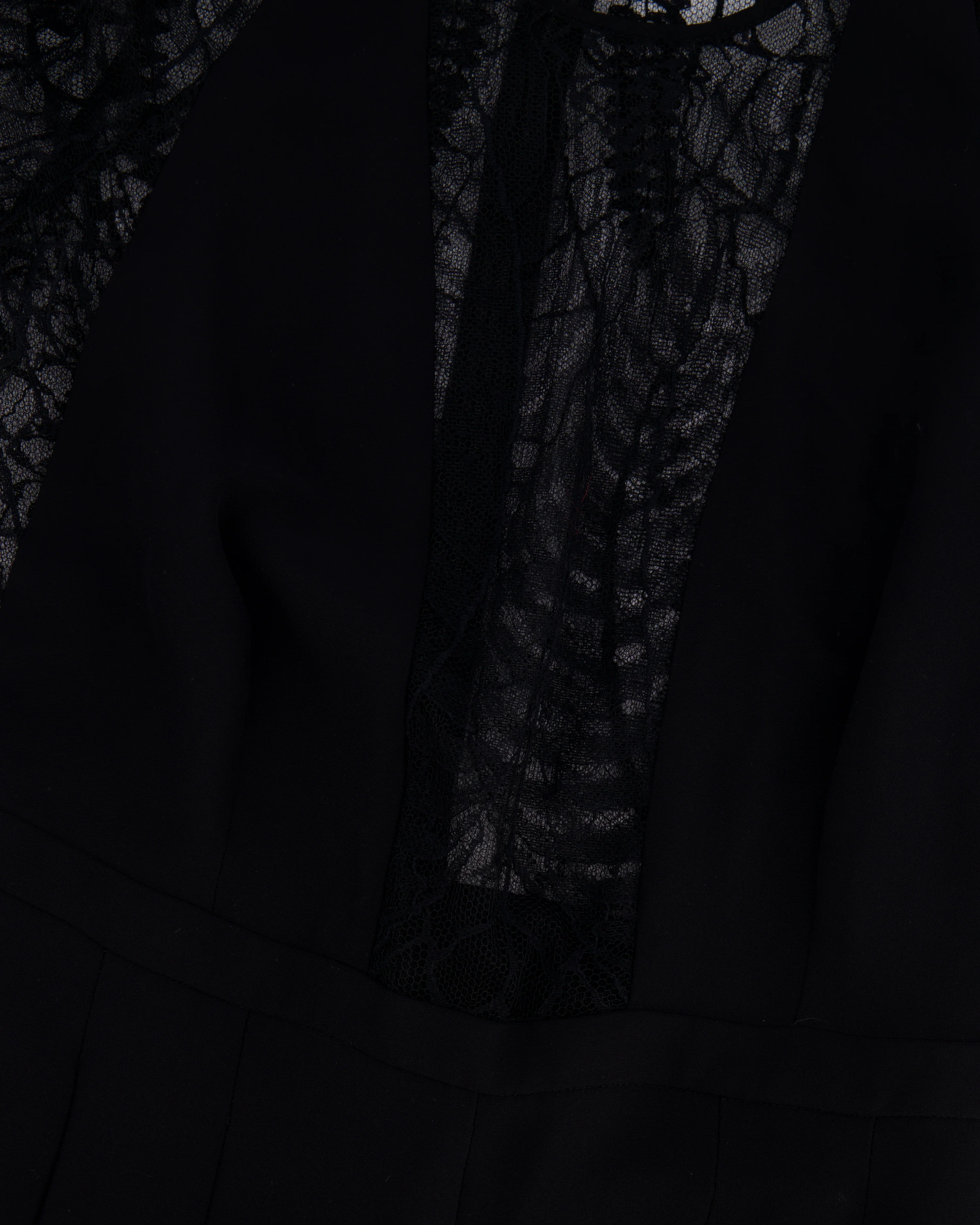 Gucci Black Laced Long Sleeve Jumpsuit IT 40 (UK 8) - Image 6