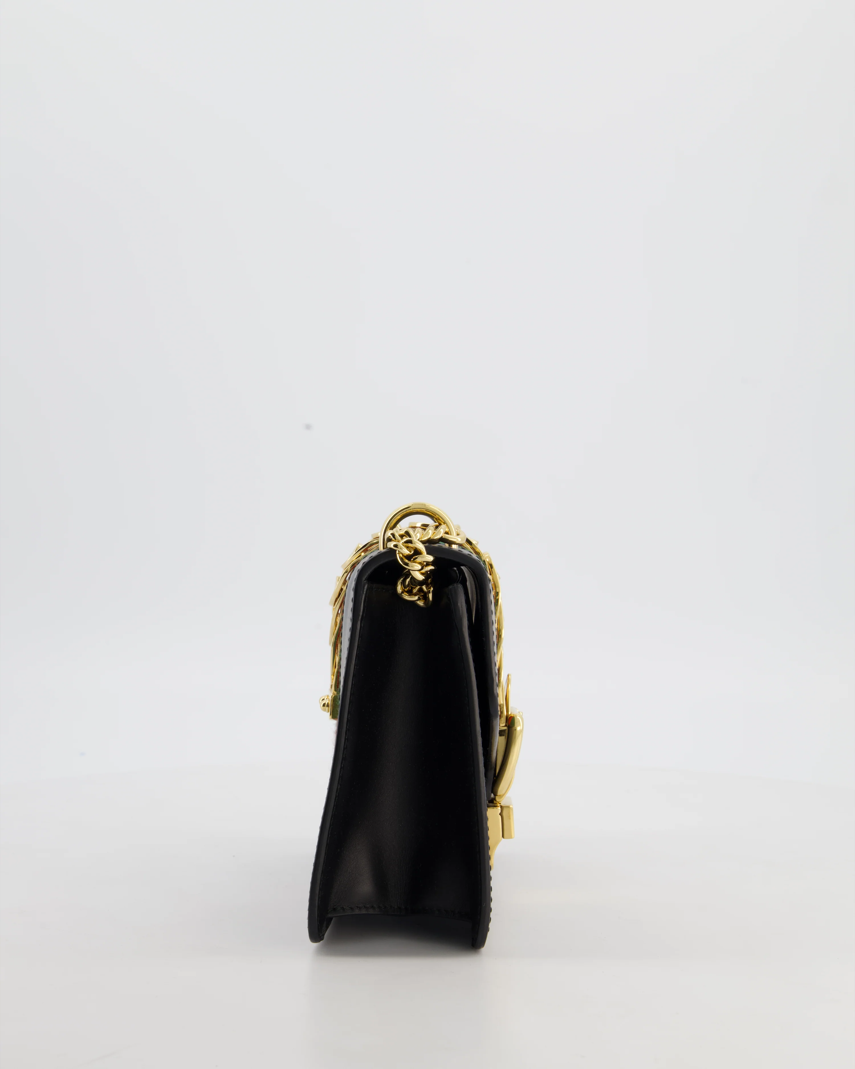 Gucci Black Leather Small Sylvie Bag with Gold Hardware - Image 5