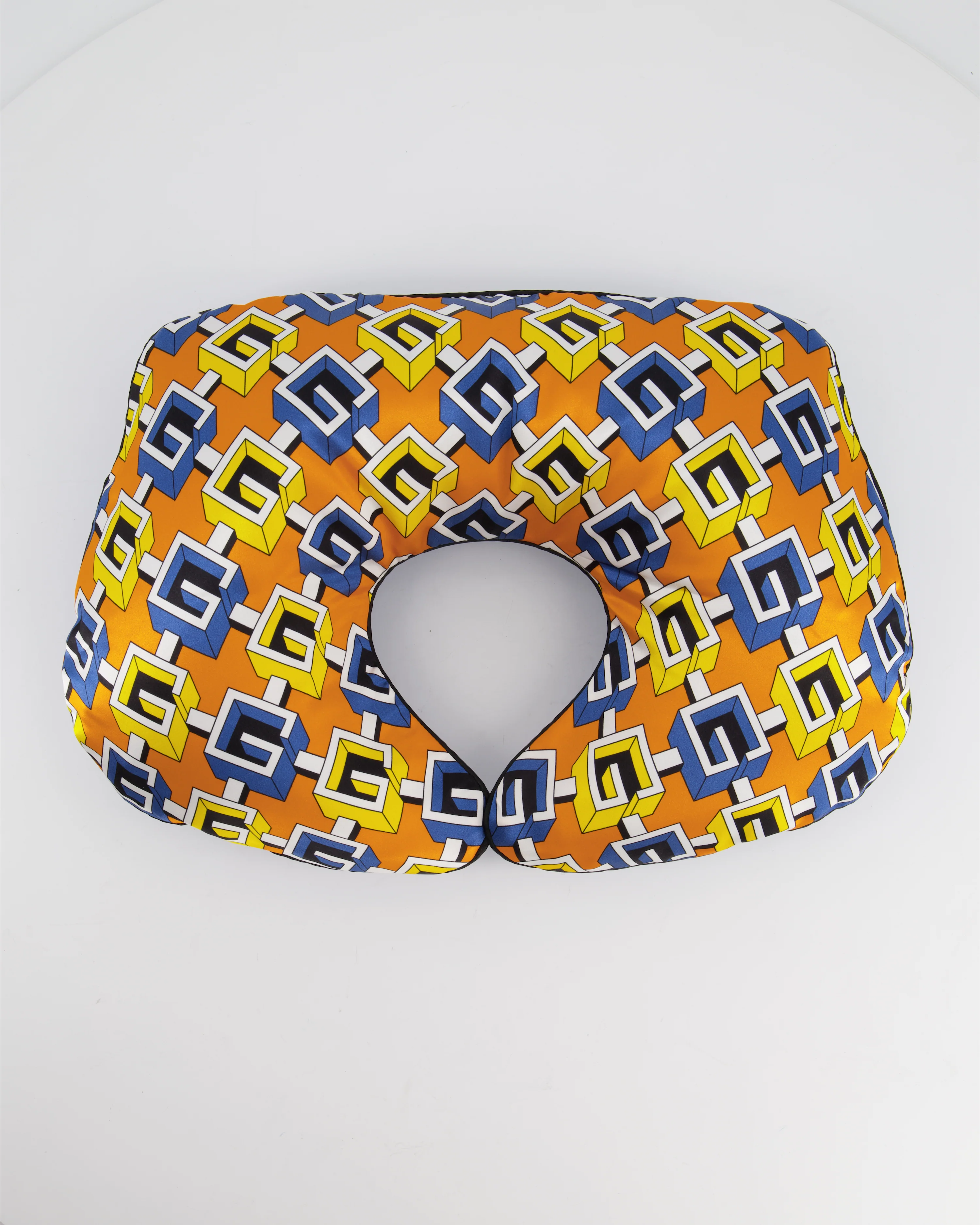 Gucci Blue and Orange Travel Silk Set Neck Pillow and Slippers size M - Image 3