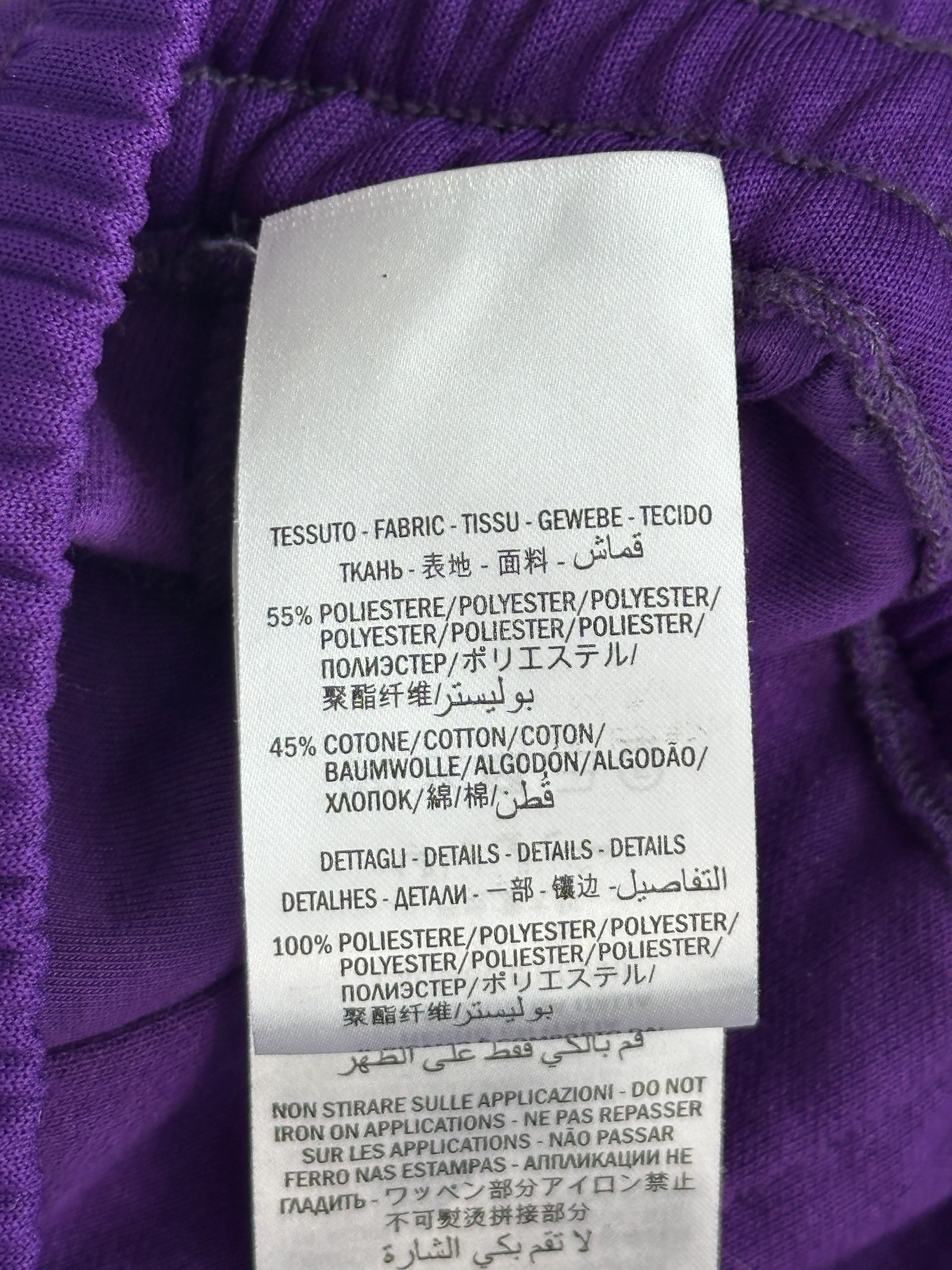 Gucci Purple Crystal Joggers with Red White and Navy Stripe Side Detail Size M (UK 10) - Image 17