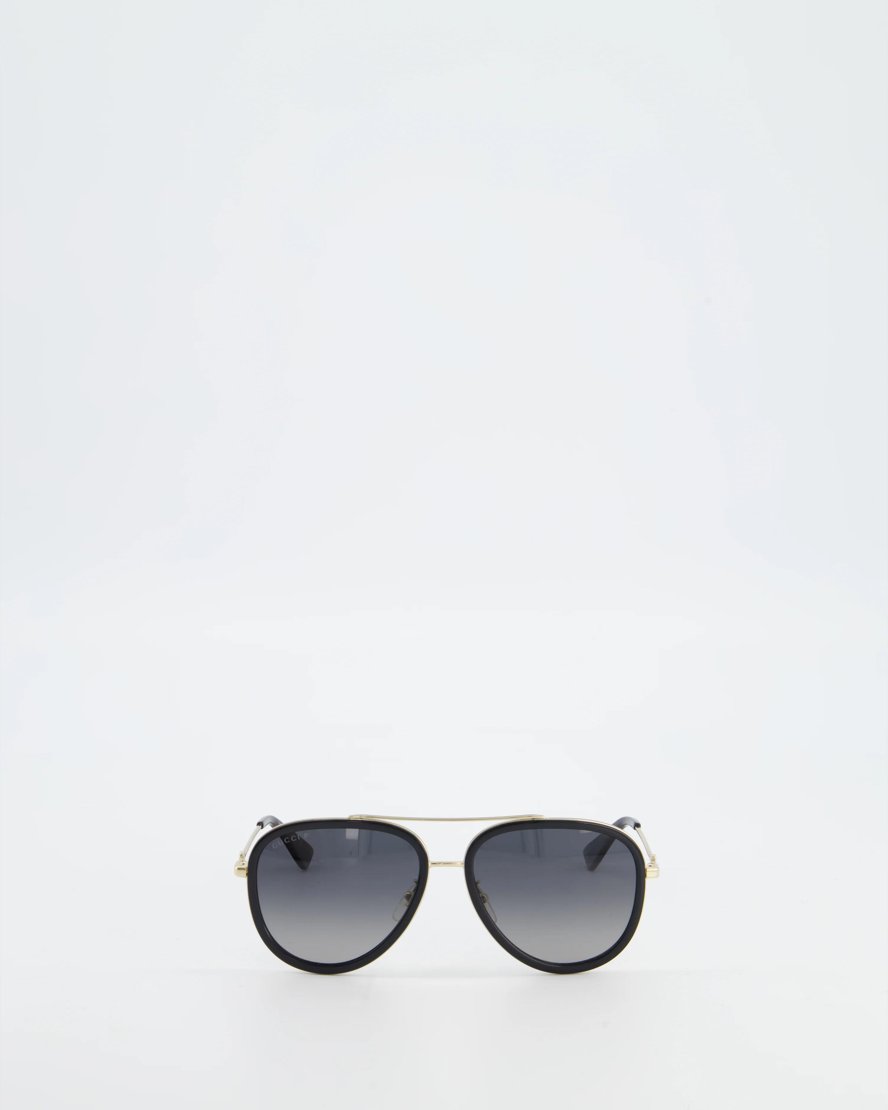 Gucci Gradient Aviator Sunglasses with Black & Gold Frame