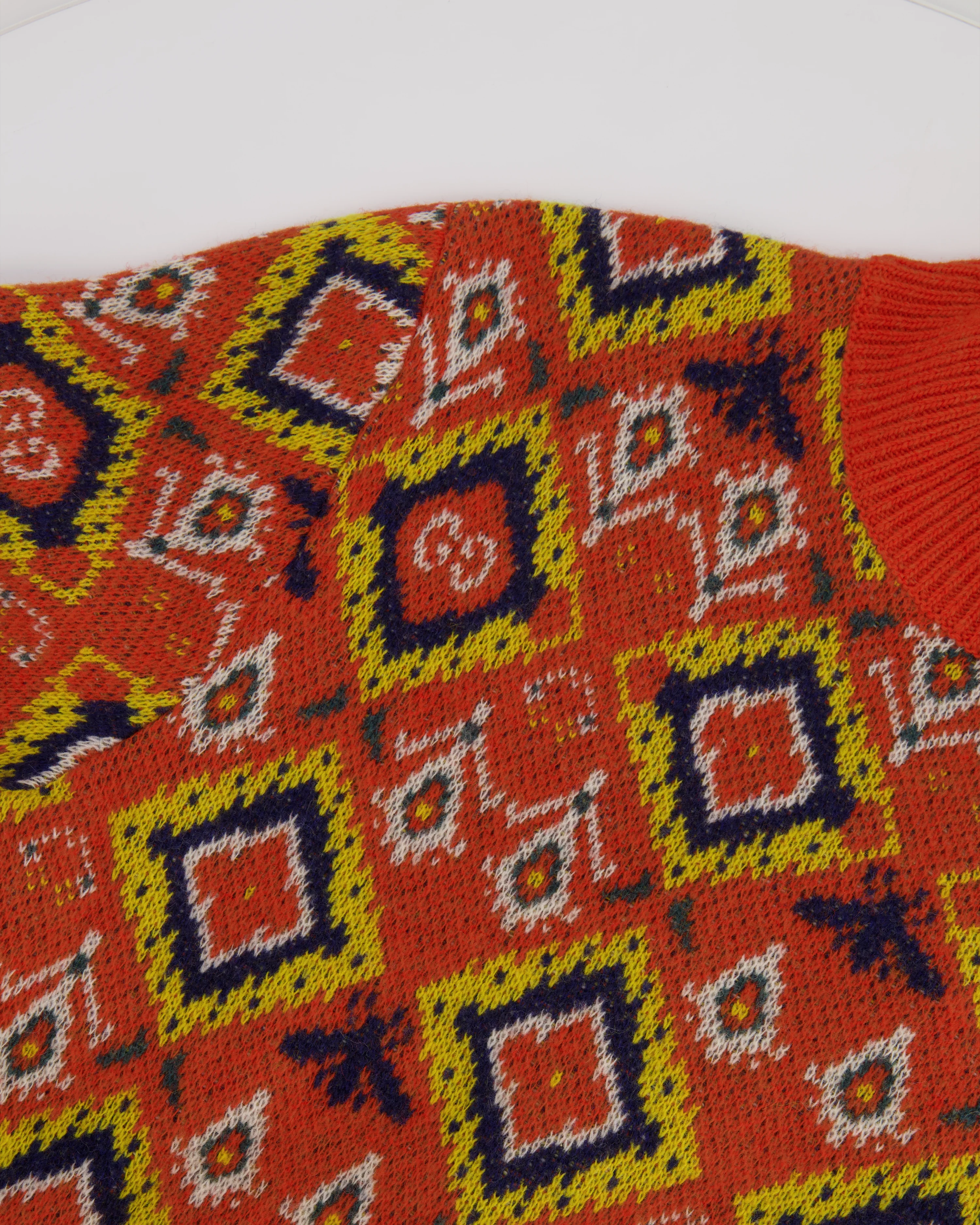 Gucci Orange High Neck Knitted Jumper with Bees and GG Logo Detail IT 42 (UK 10) - Image 7