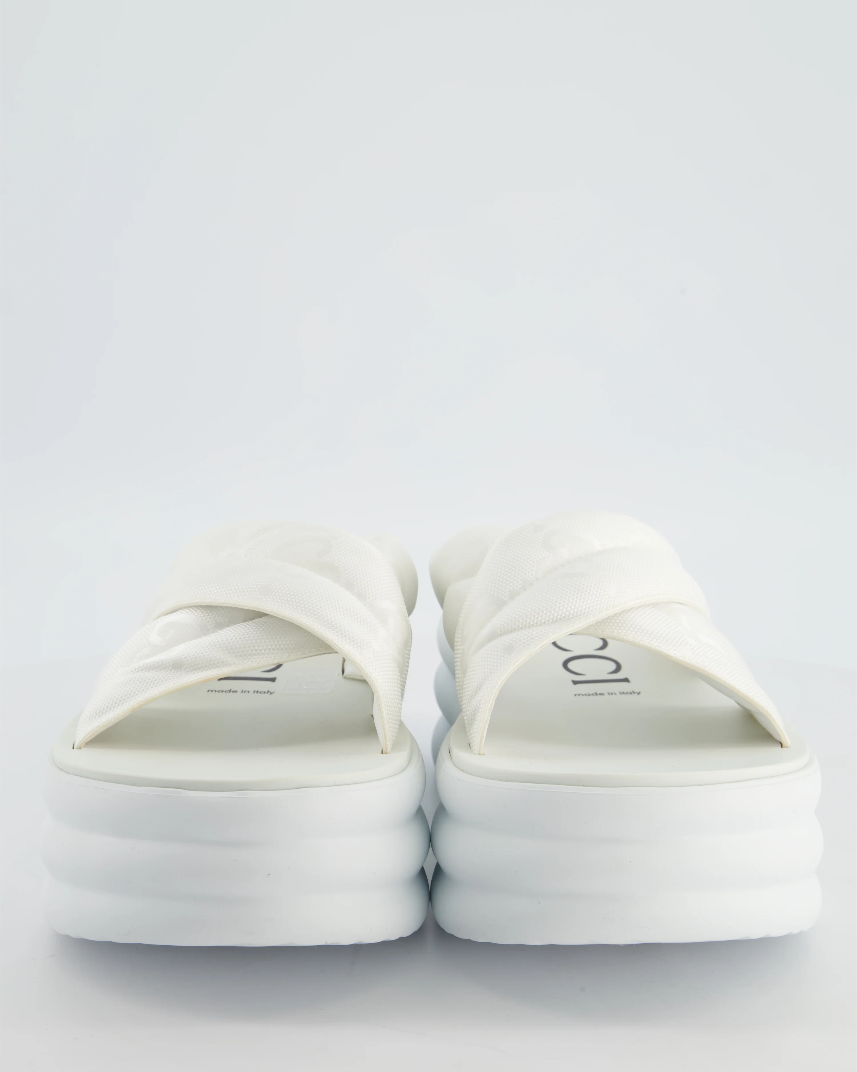 Gucci White Platform GG Sandal Size EU 41 - Image 4