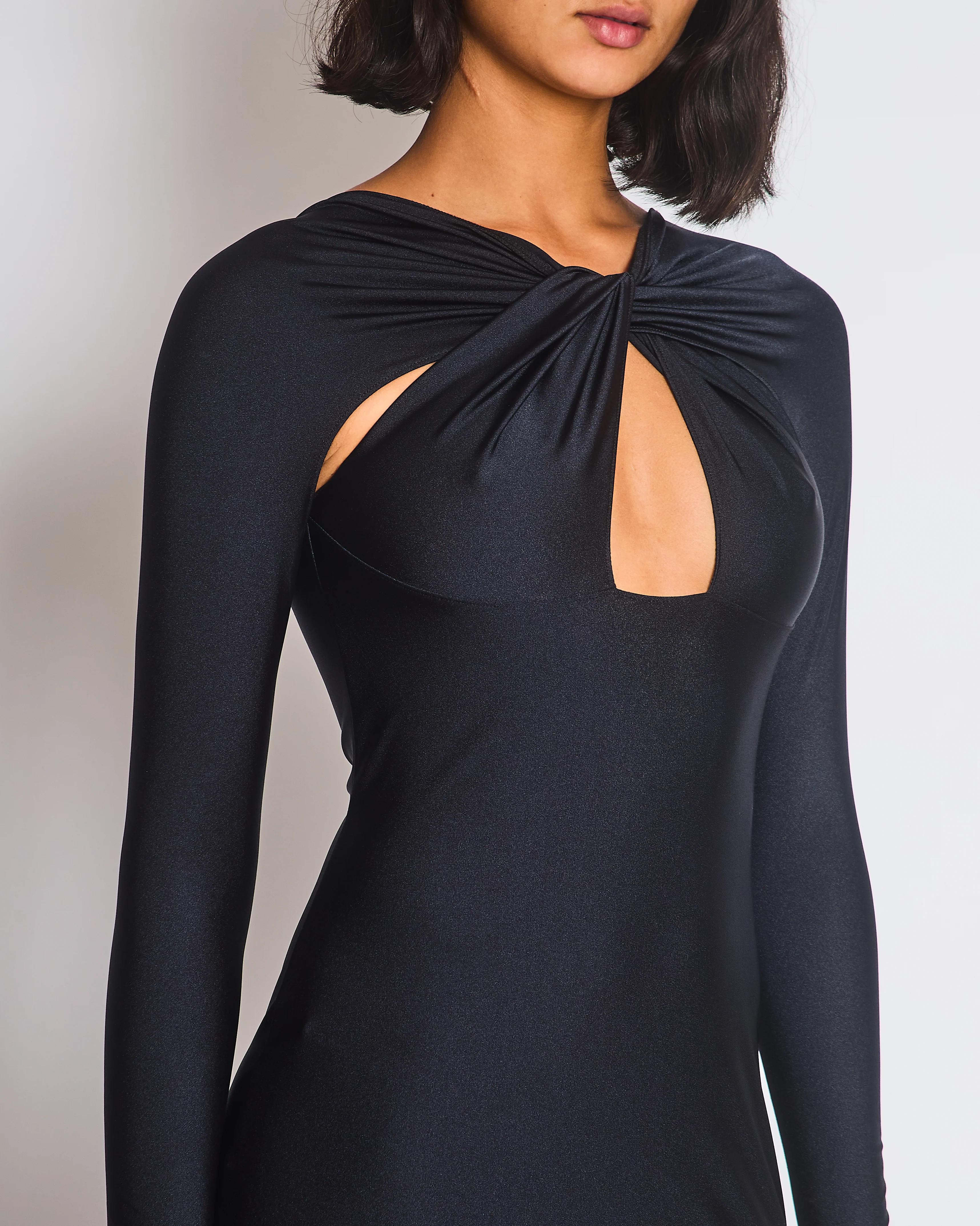 Coperni Black Cut-Out Long Sleeve Mini Dress Size XS (UK 6) - Image 3