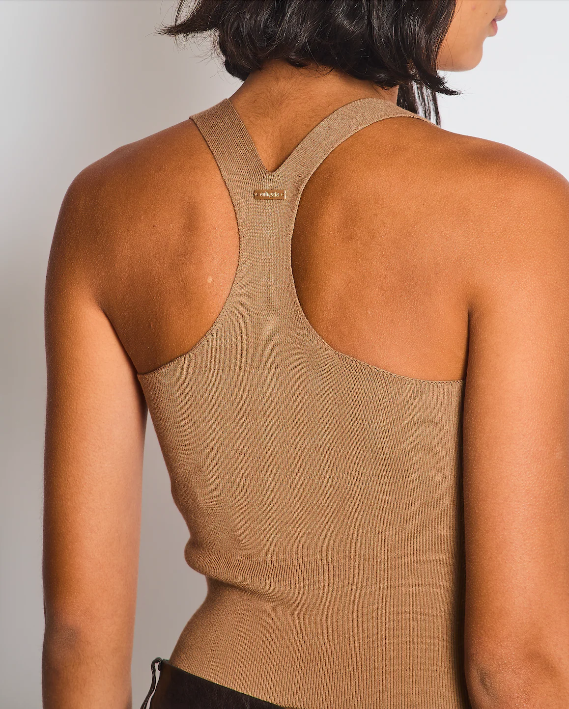 Cult Gaia Brown Ribbed Vest Top Size S (UK 6/8) - Image 4