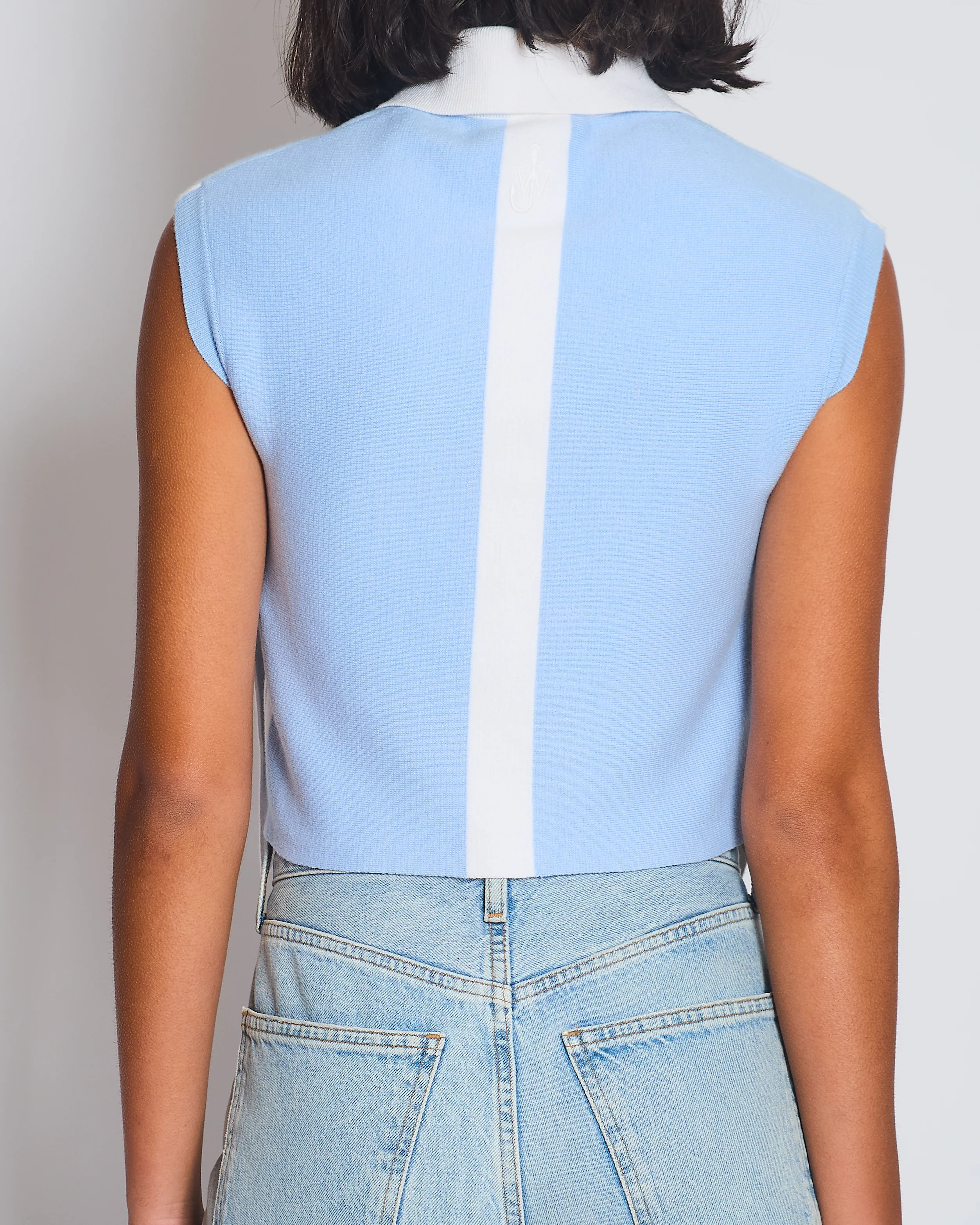 JW Anderson Blue Sleeveless Two-Tone Vest Size XS (UK 6/8) - Image 5