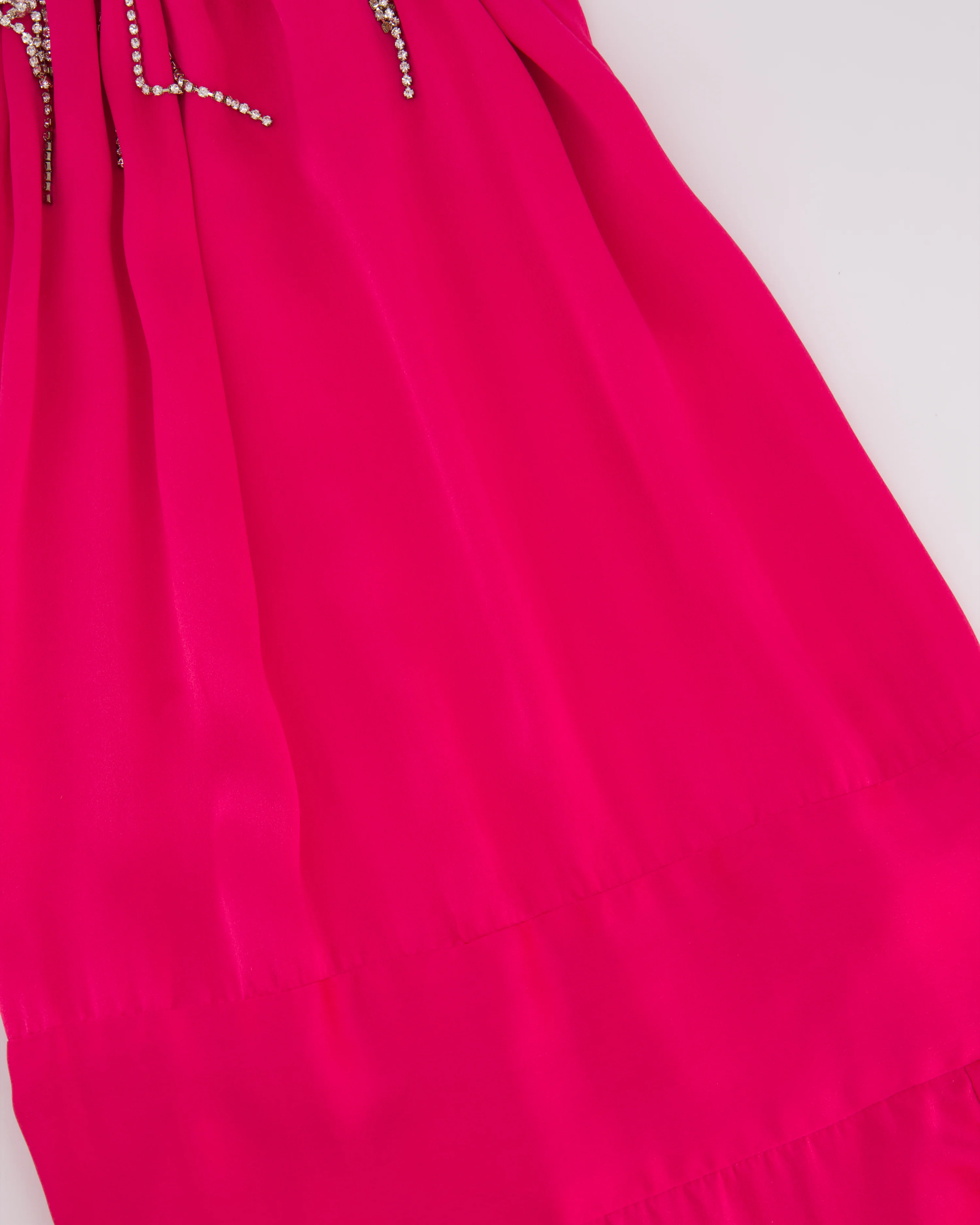 Harmur Silk Fuchsia Maxi Dress with Crystal Neck Detail Size S (UK 8) - Image 6