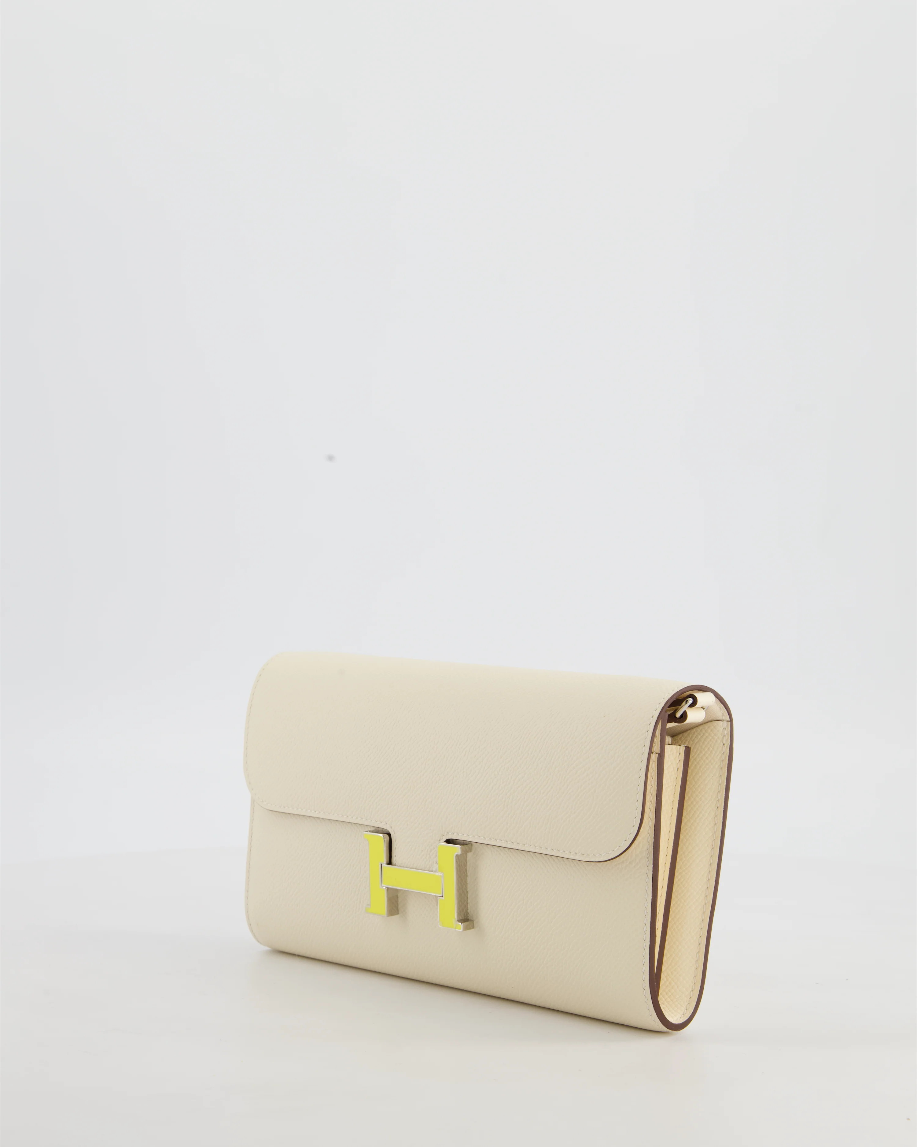 Hermès Constance To Go Bag in Nata Epsom Leather with Jaune Citron Enamel Hardware - Image 10