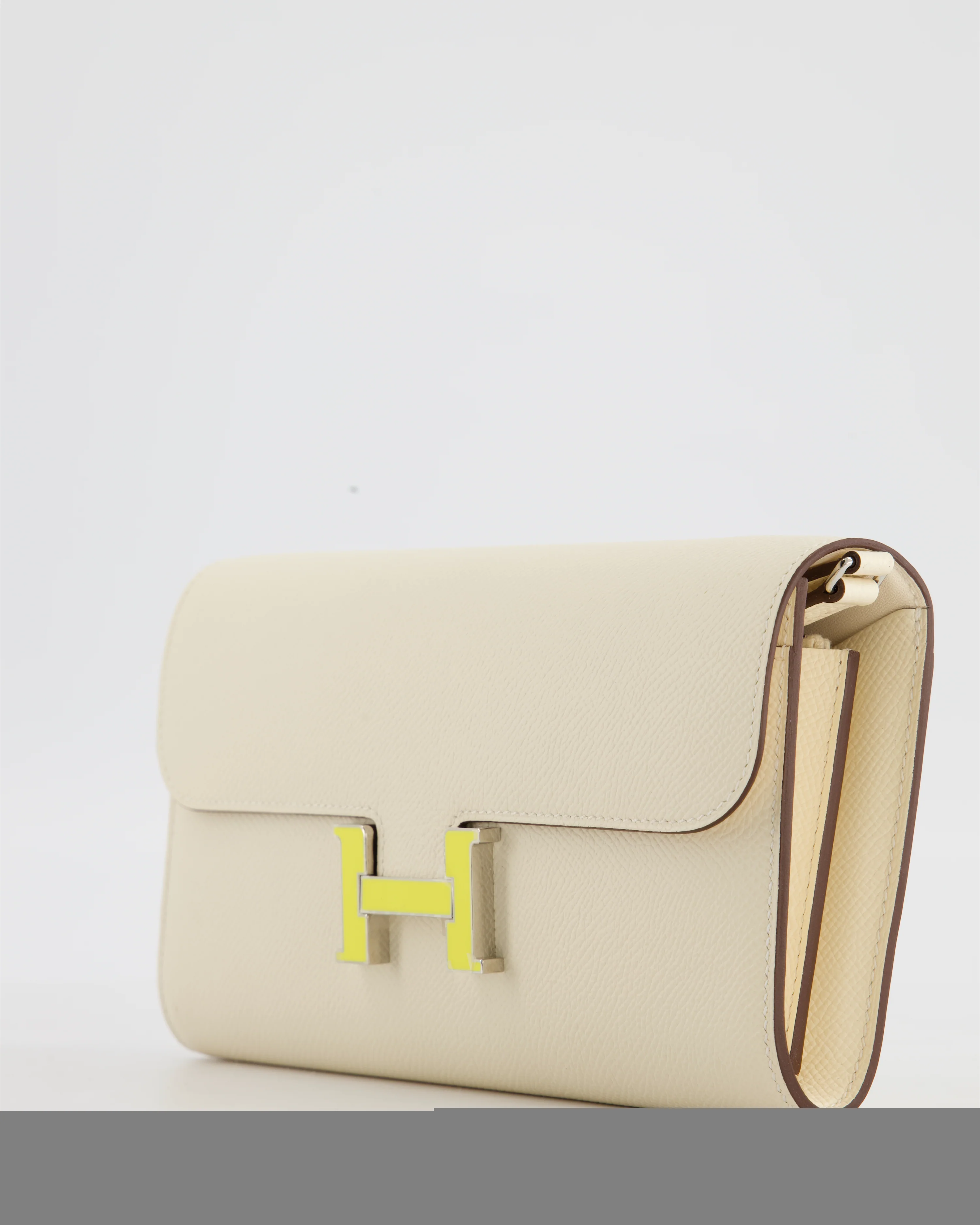 Hermès Constance To Go Bag in Nata Epsom Leather with Jaune Citron Enamel Hardware - Image 12