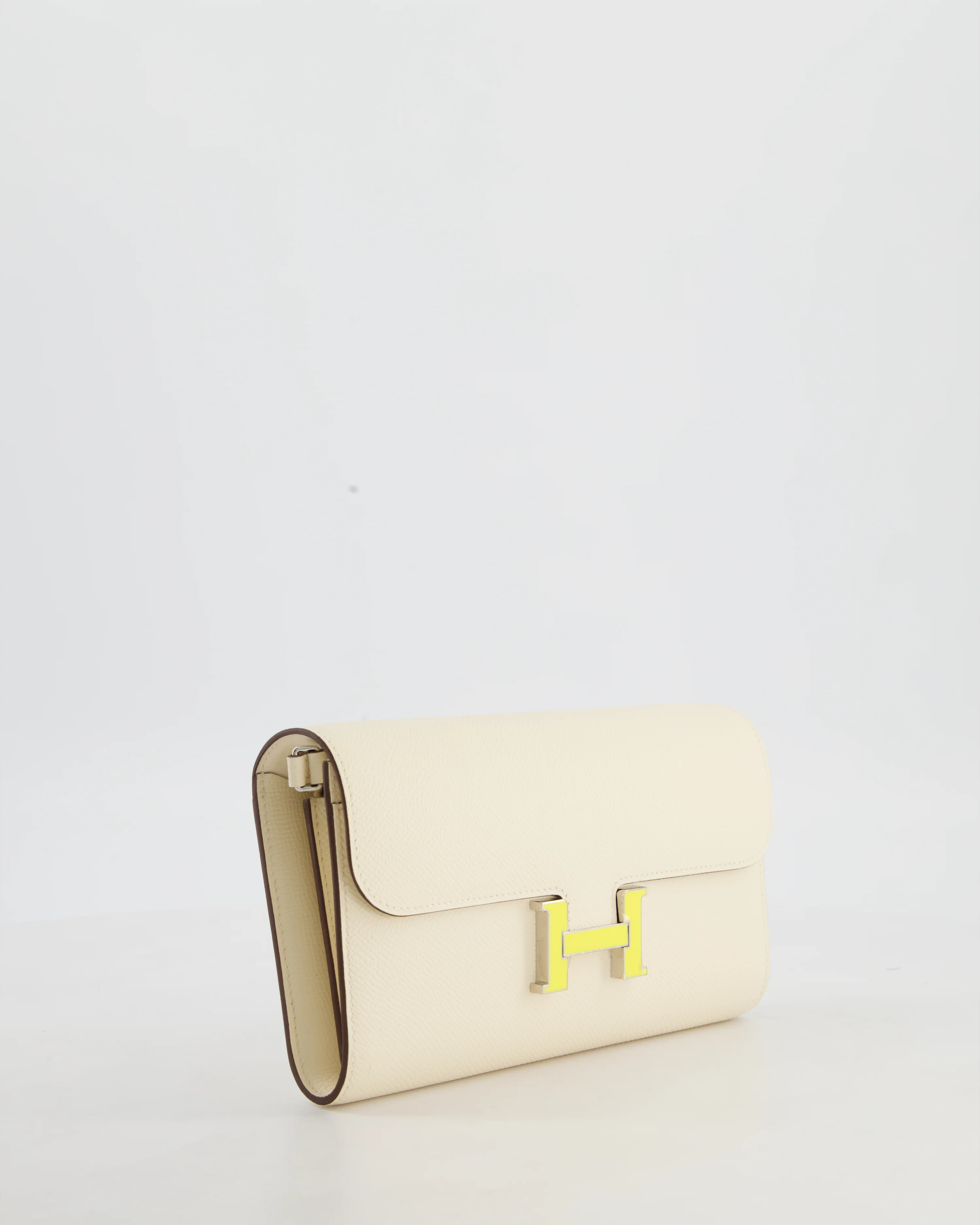 Hermès Constance To Go Bag in Nata Epsom Leather with Jaune Citron Enamel Hardware - Image 3