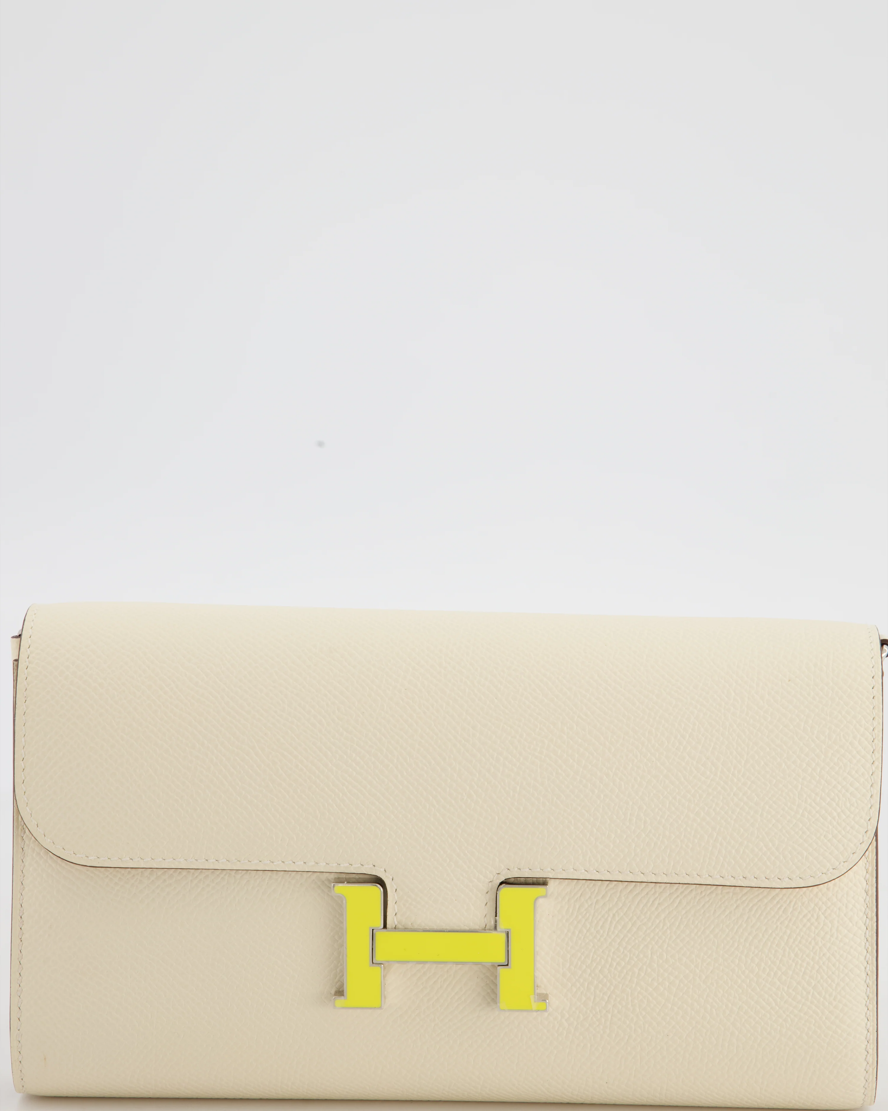 Hermès Constance To Go Bag in Nata Epsom Leather with Jaune Citron Enamel Hardware - Image 4