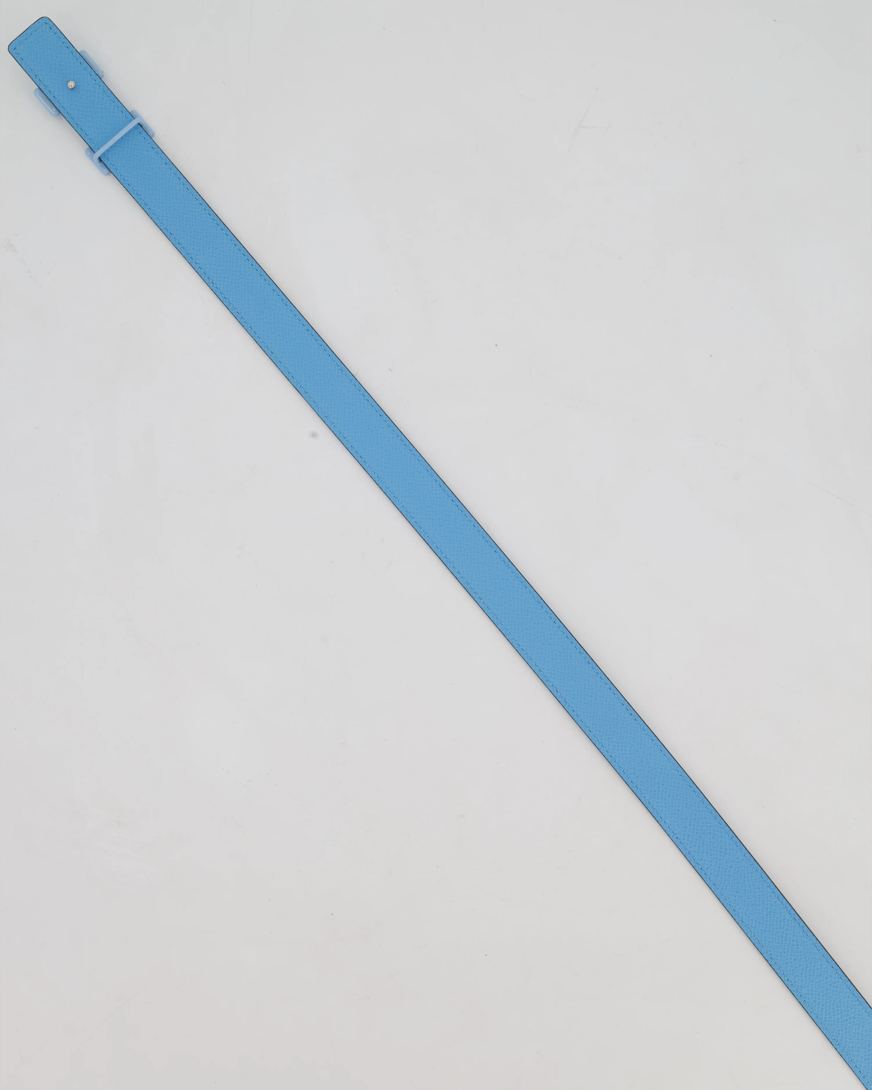 Hermès H Belt in Bleu Brume/Bleu Celeste Swift Leather Size 80cm - Image 7