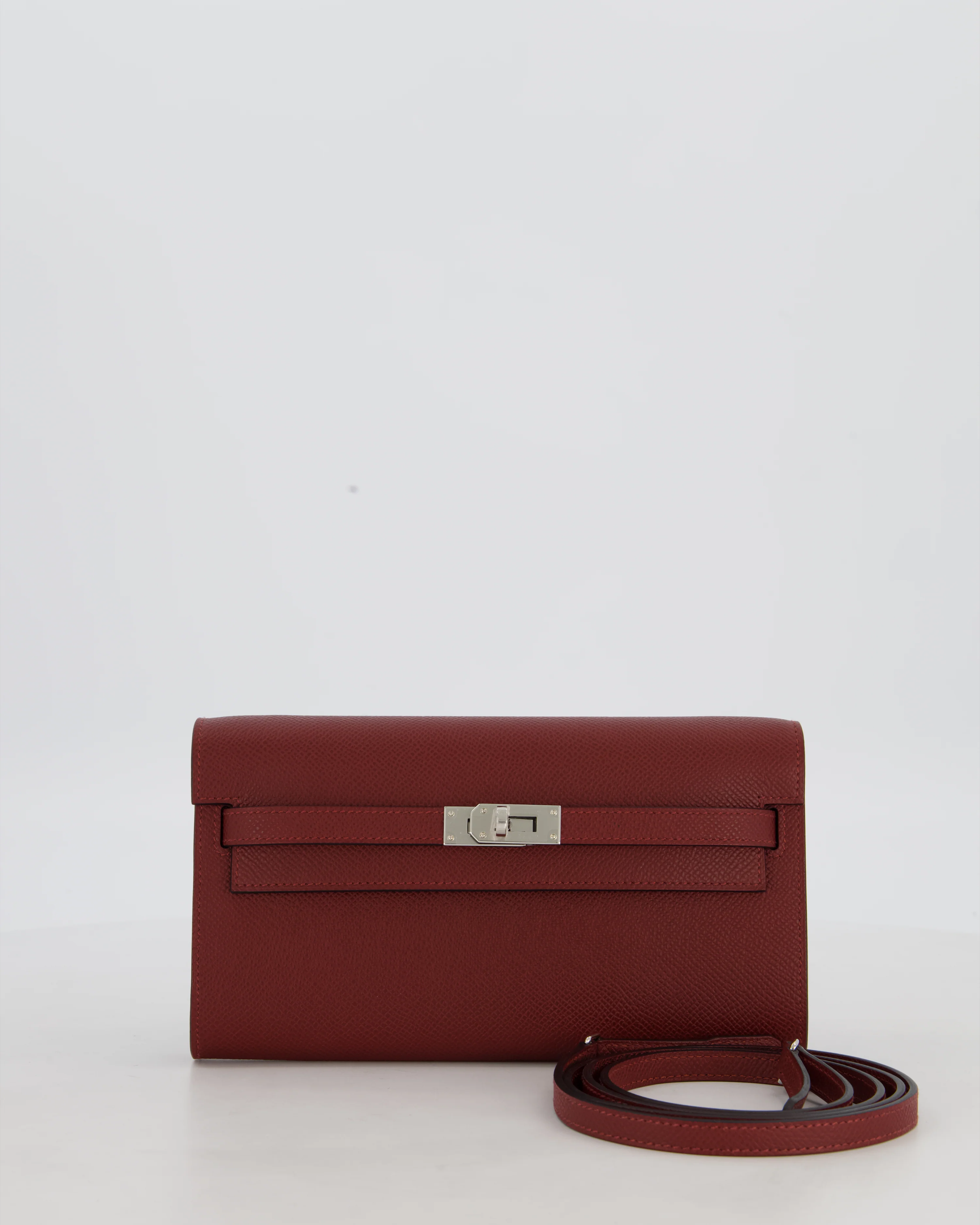 Hermès Kelly To Go Bag in Rouge H Epsom Leather with Palladium Hardware