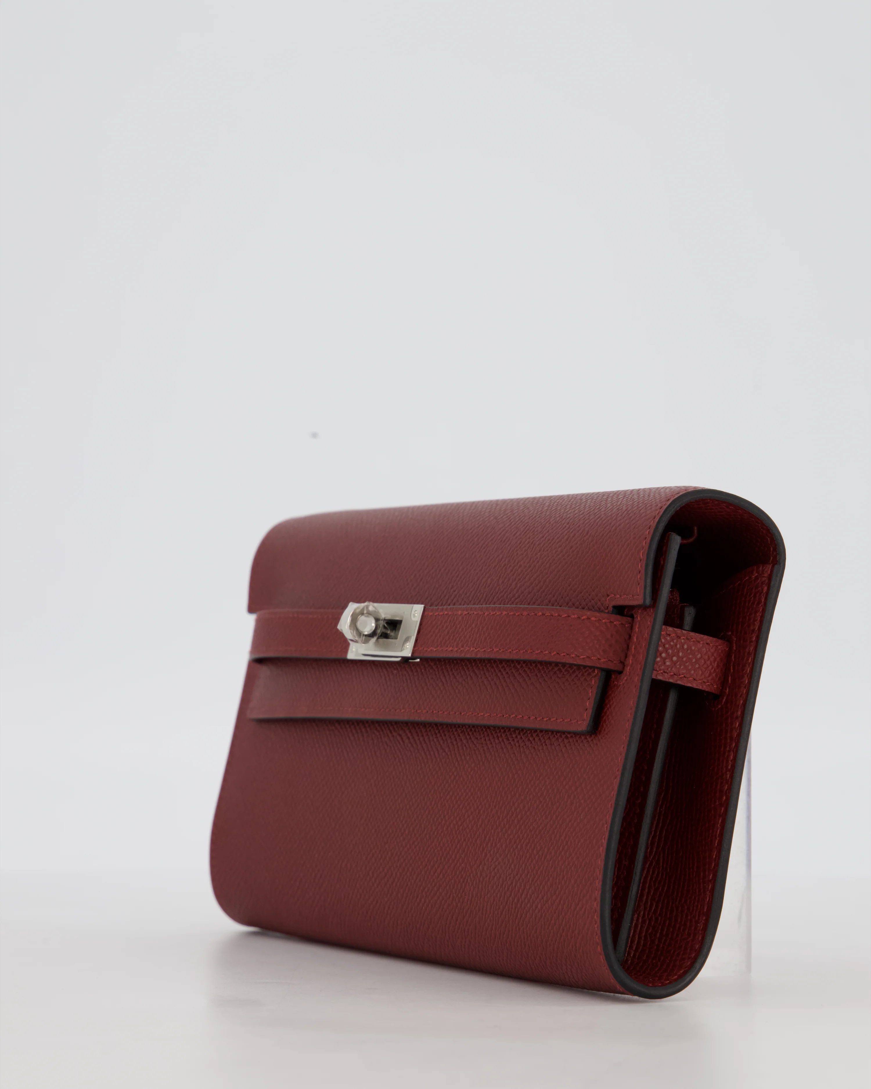 Hermès Kelly To Go Bag in Rouge H Epsom Leather with Palladium Hardware - Image 12