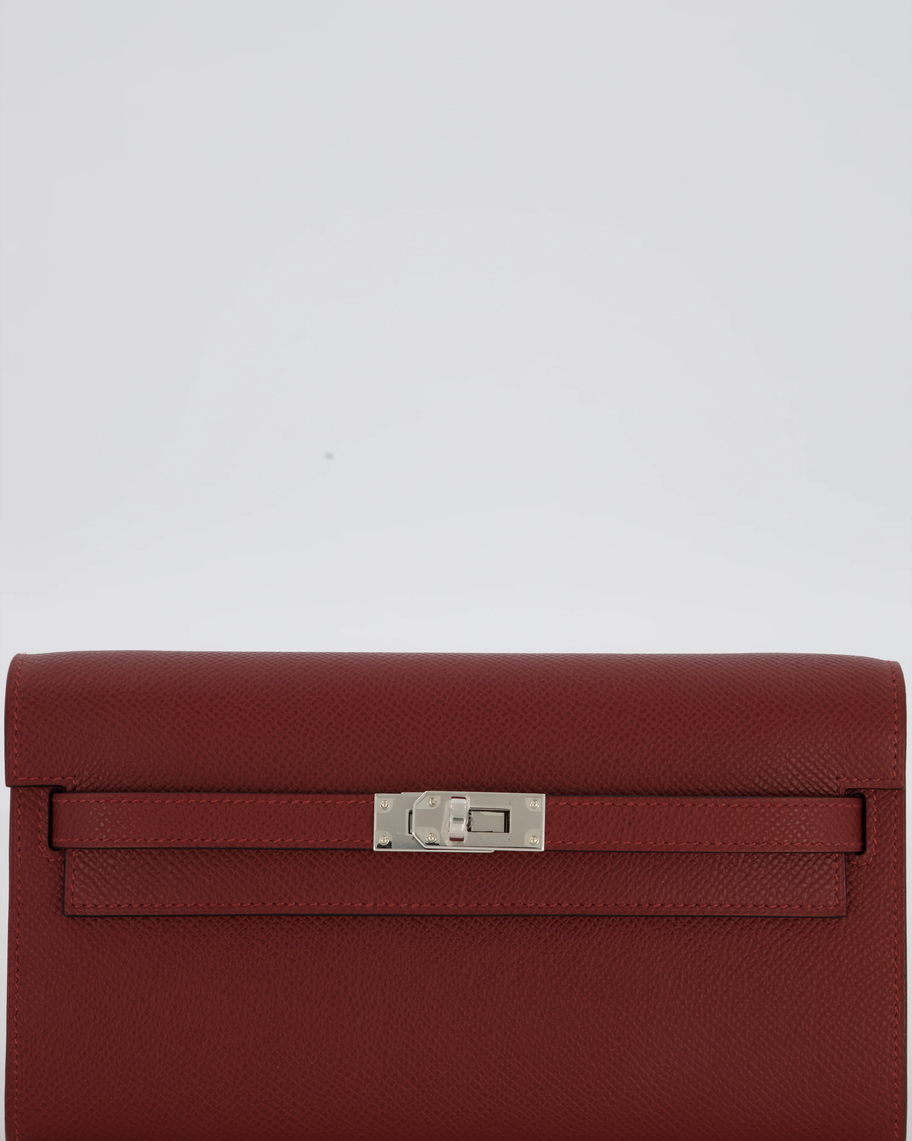 Hermès Kelly To Go Bag in Rouge H Epsom Leather with Palladium Hardware - Image 3