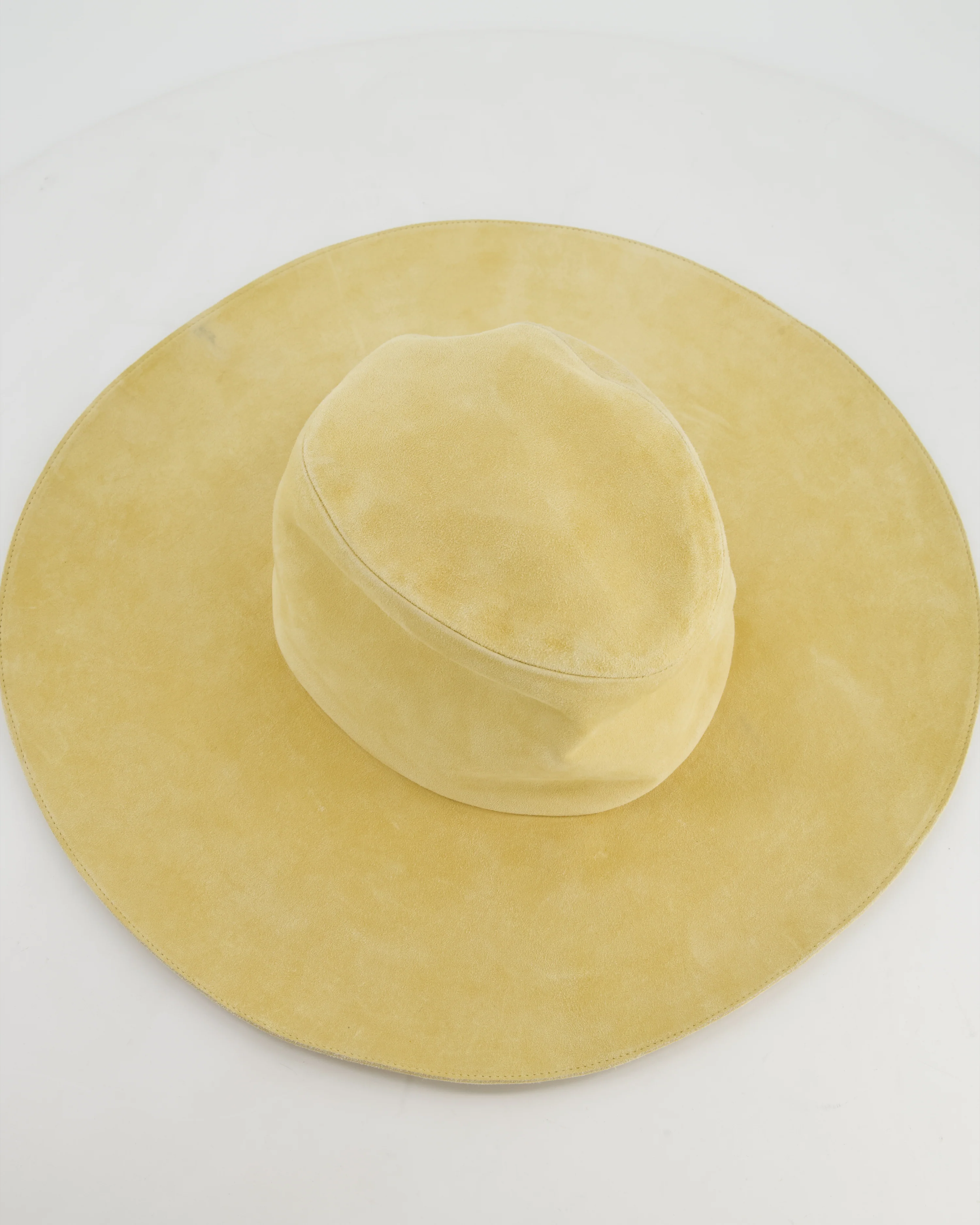 Hermès Beige Chèvre Suede Hat Size 59 - Image 2
