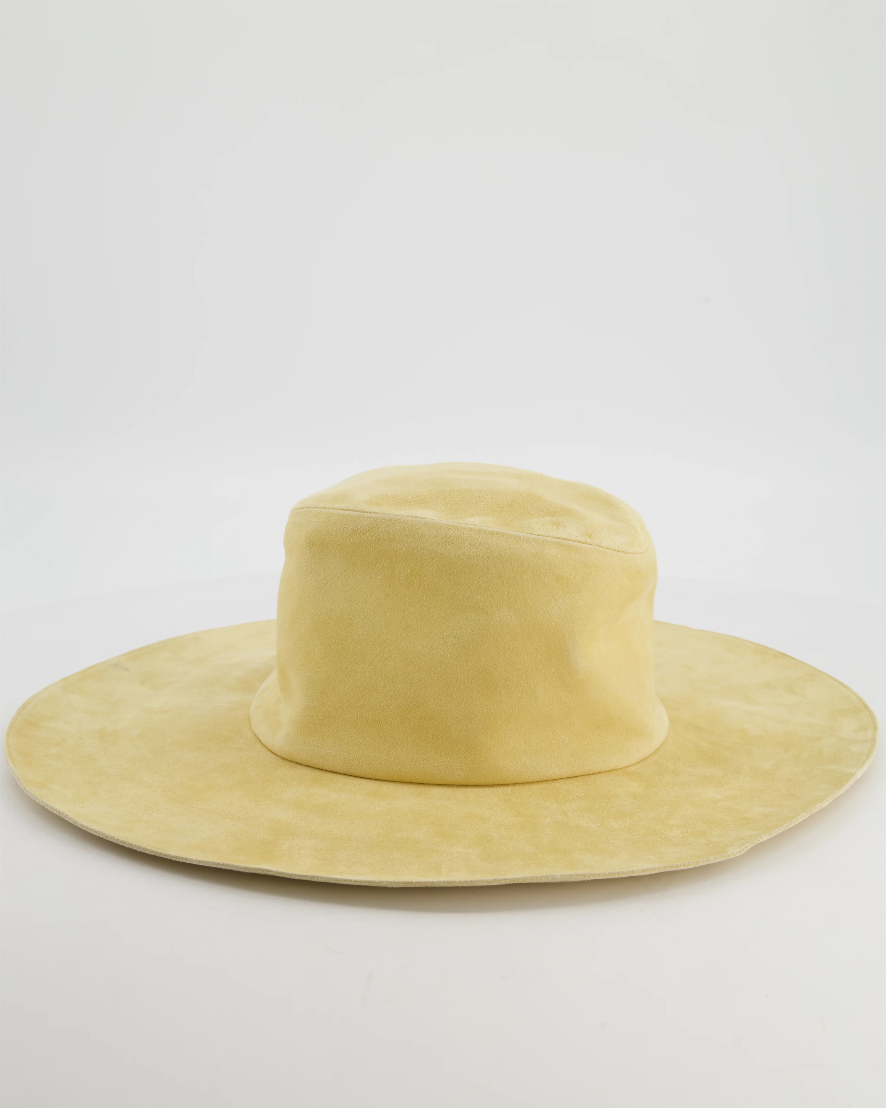 Hermès Beige Chèvre Suede Hat Size 59 - Image 5