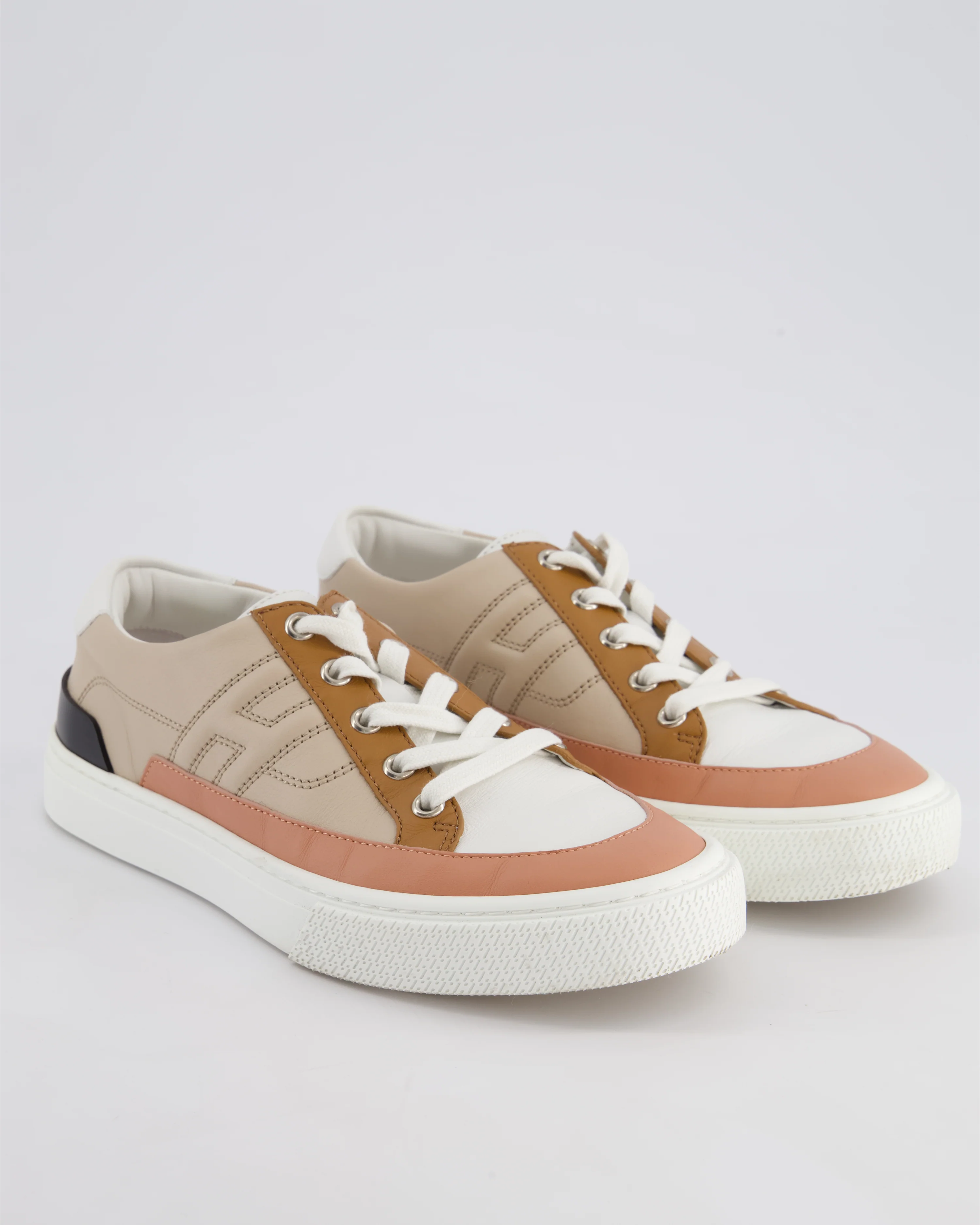 Hermès Beige Deep Sneaker with H Logo Detail Size EU 38 - Image 2