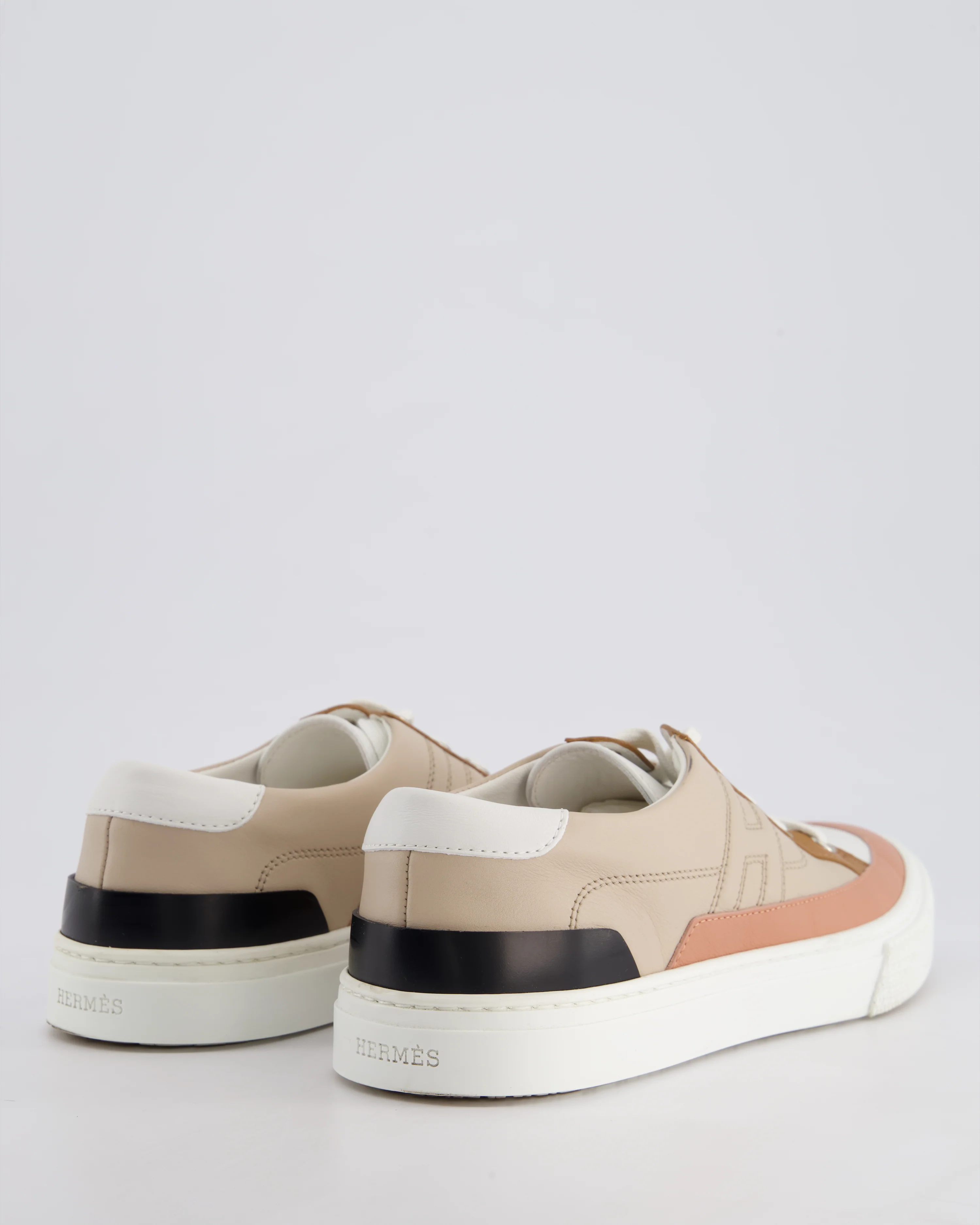 Hermès Beige Deep Sneaker with H Logo Detail Size EU 38 - Image 3