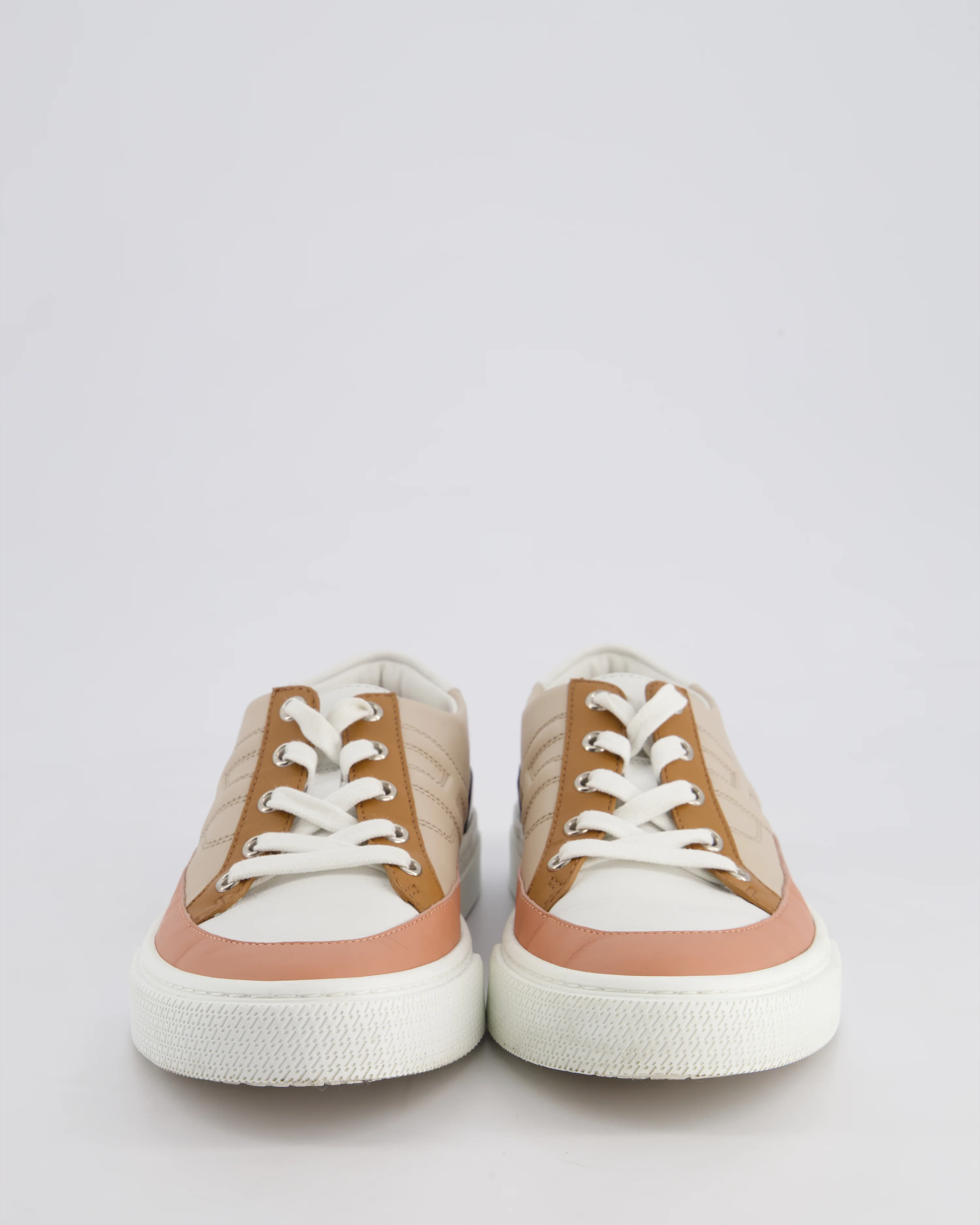 Hermès Beige Deep Sneaker with H Logo Detail Size EU 38 - Image 4