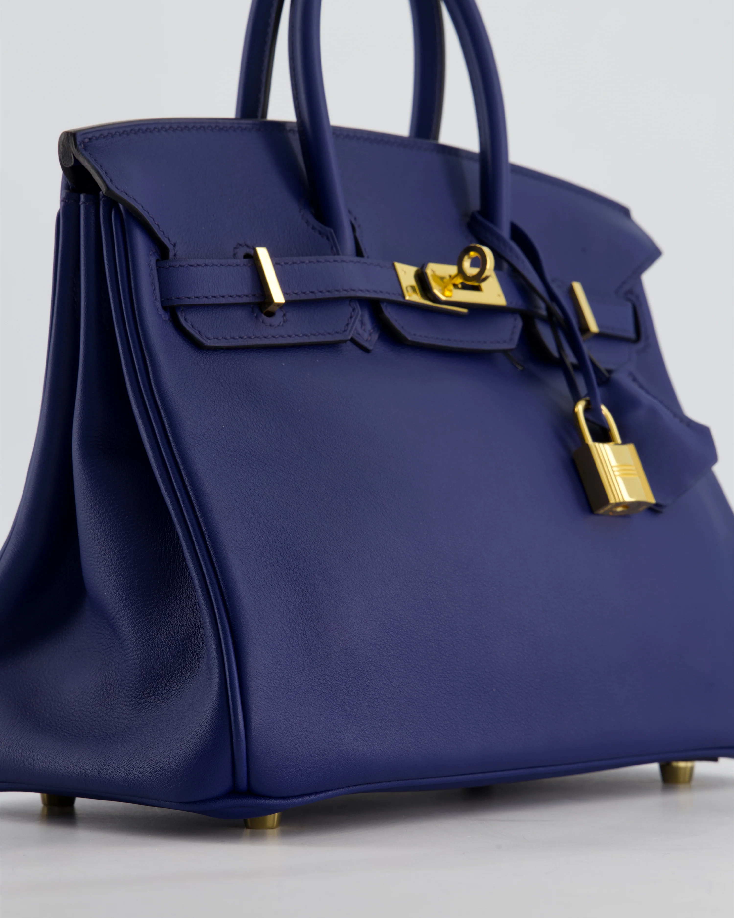 Hermès Birkin 25 Retourne Bag in Bleu Saphir Swift Leather with Gold Hardware - Image 10