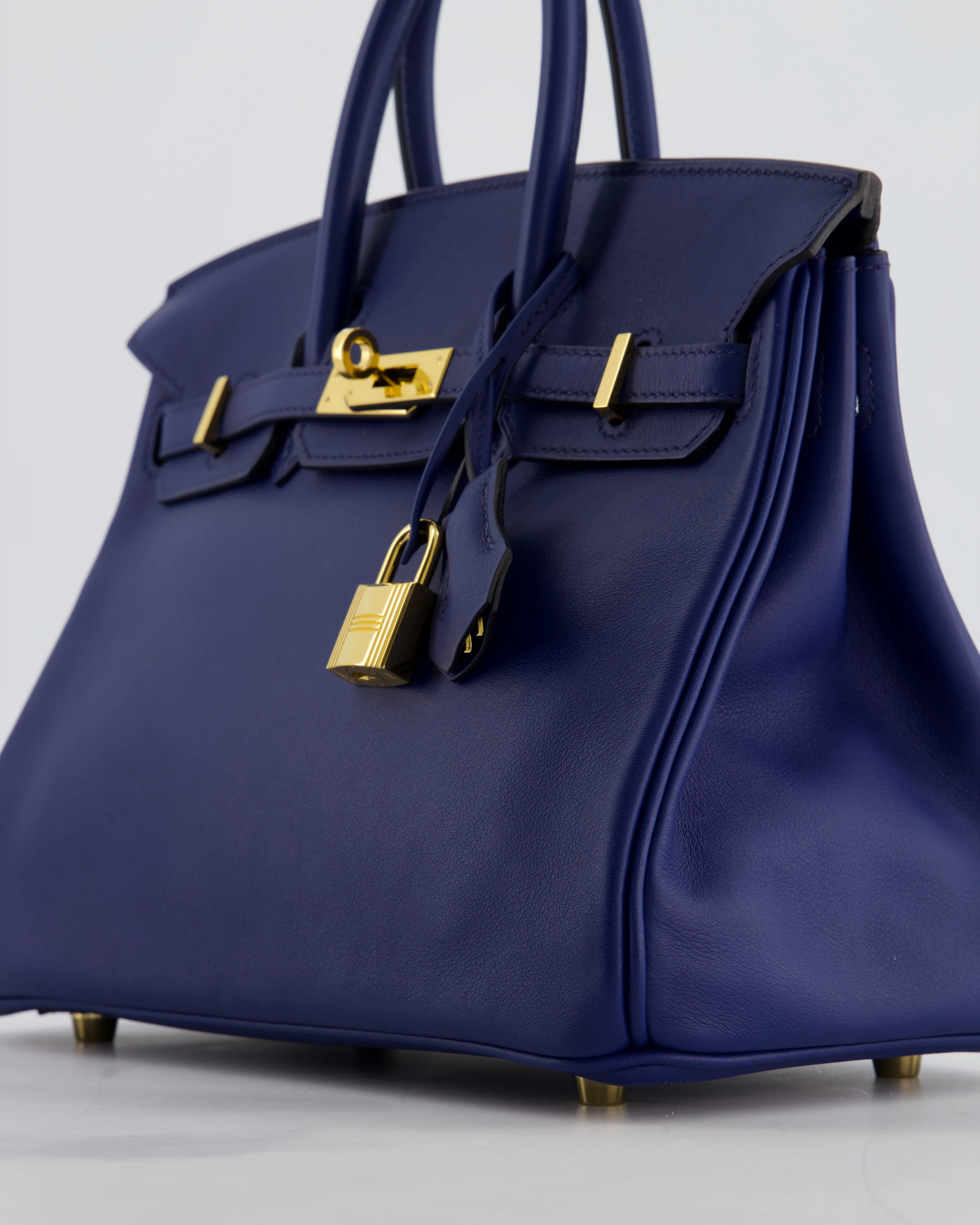Hermès Birkin 25 Retourne Bag in Bleu Saphir Swift Leather with Gold Hardware - Image 11