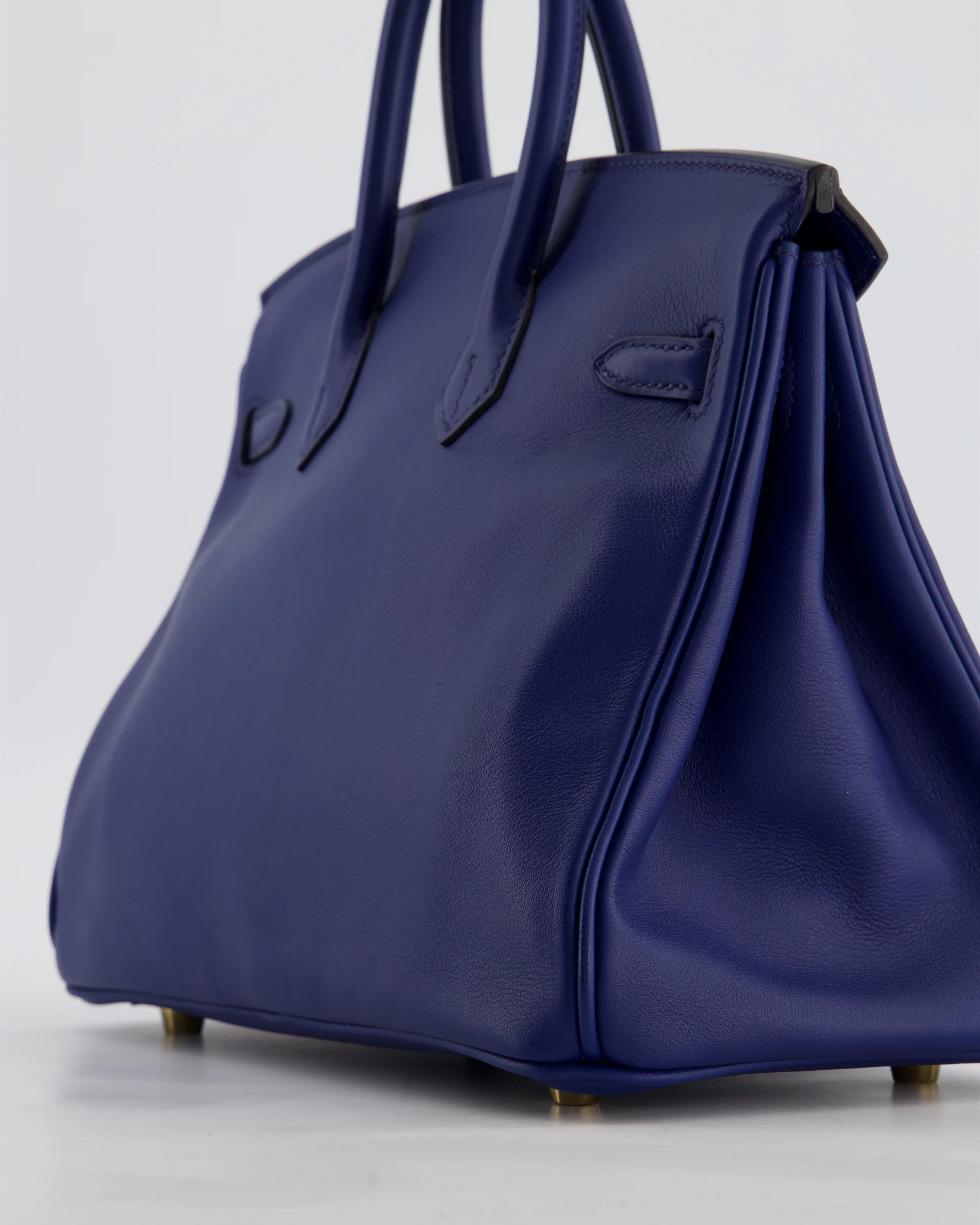 Hermès Birkin 25 Retourne Bag in Bleu Saphir Swift Leather with Gold Hardware - Image 12