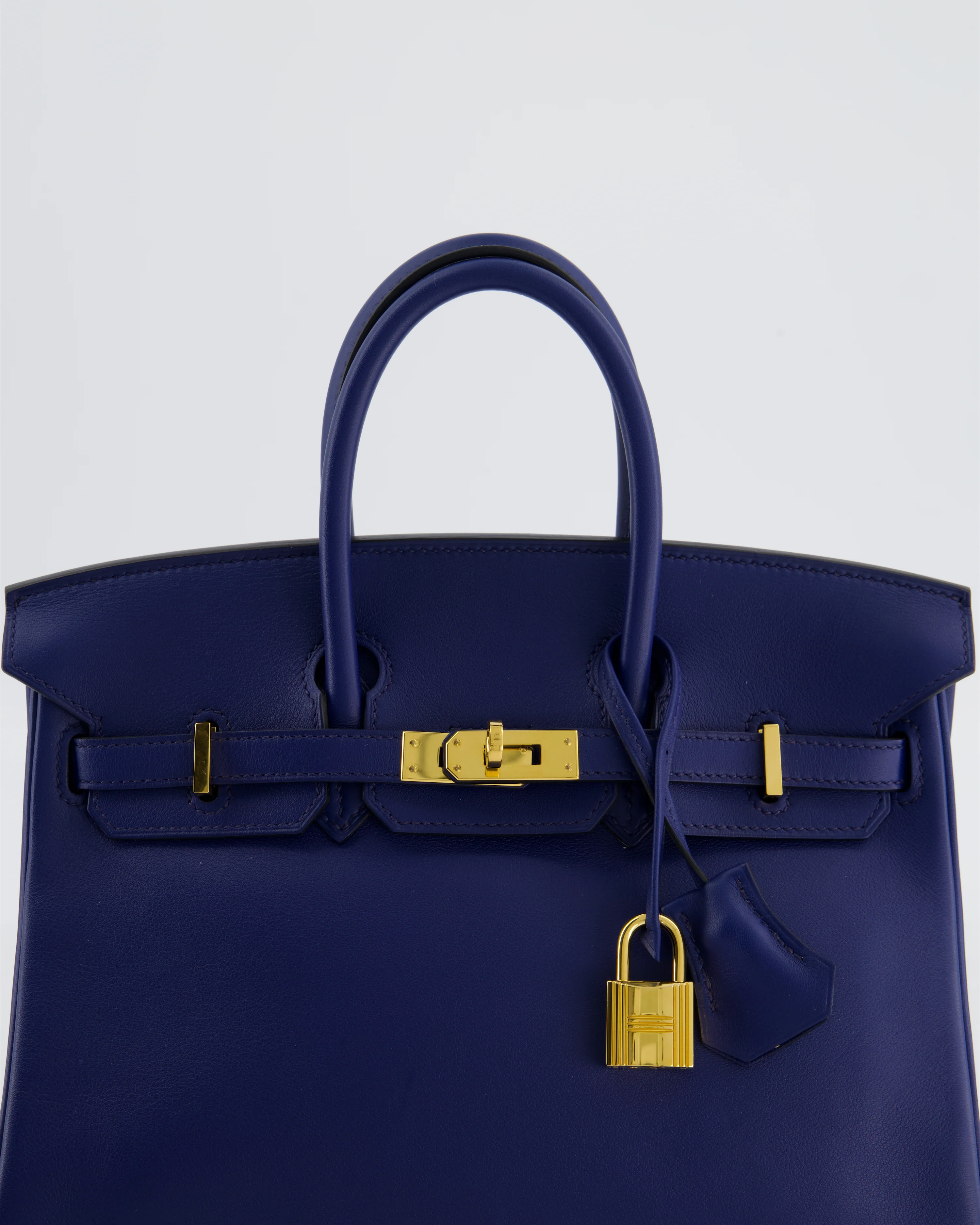 Hermès Birkin 25 Retourne Bag in Bleu Saphir Swift Leather with Gold Hardware - Image 14