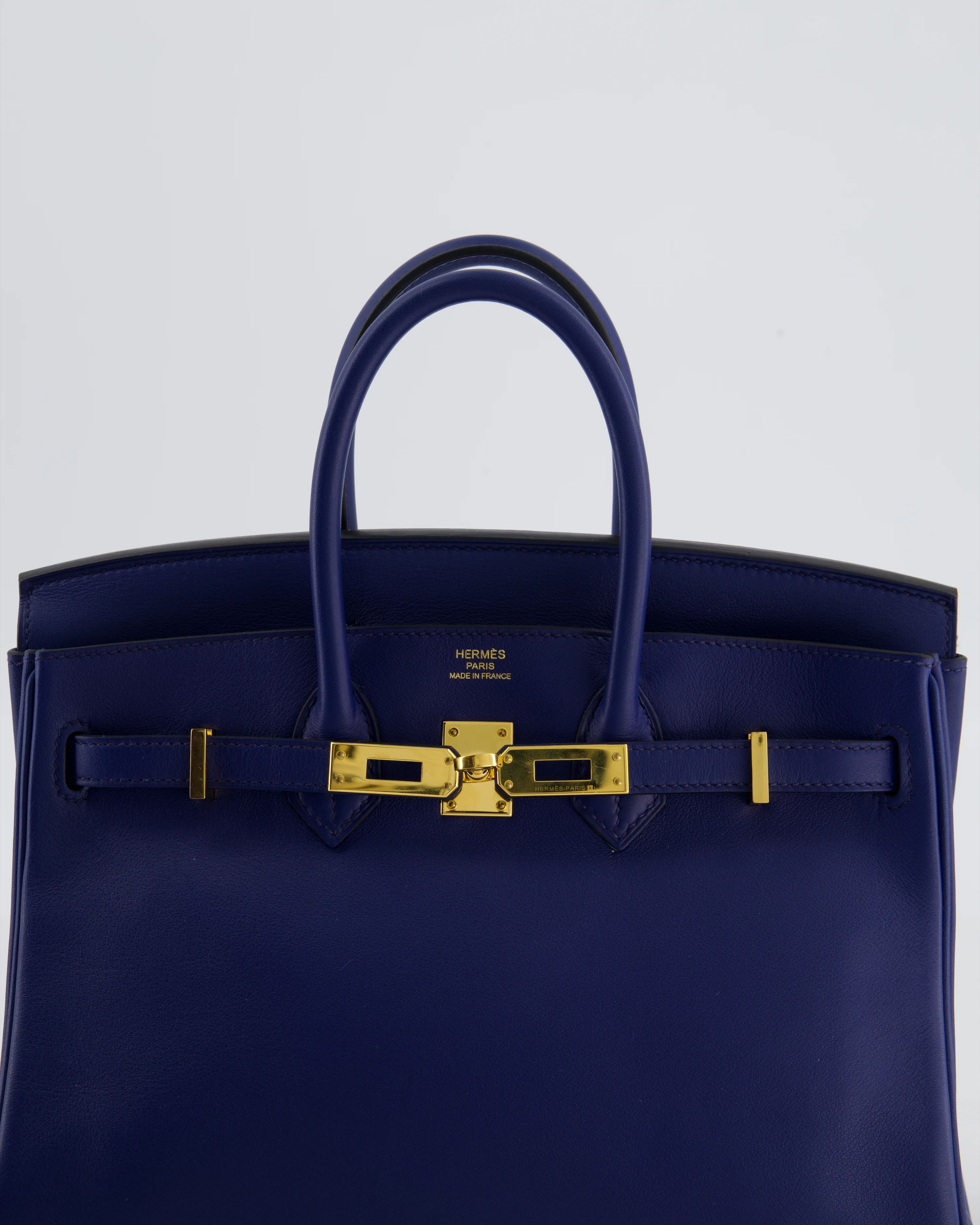 Hermès Birkin 25 Retourne Bag in Bleu Saphir Swift Leather with Gold Hardware - Image 15