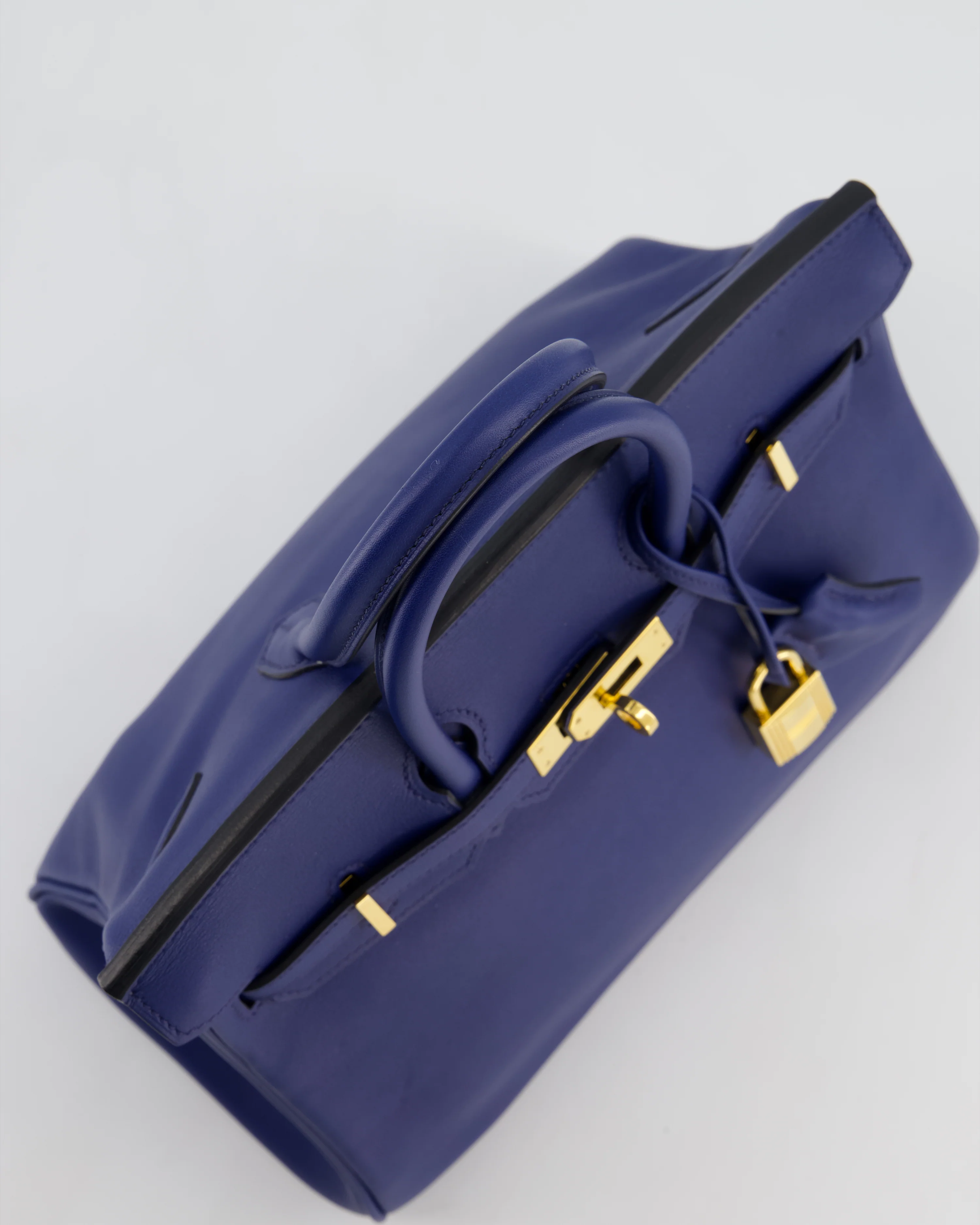 Hermès Birkin 25 Retourne Bag in Bleu Saphir Swift Leather with Gold Hardware - Image 16
