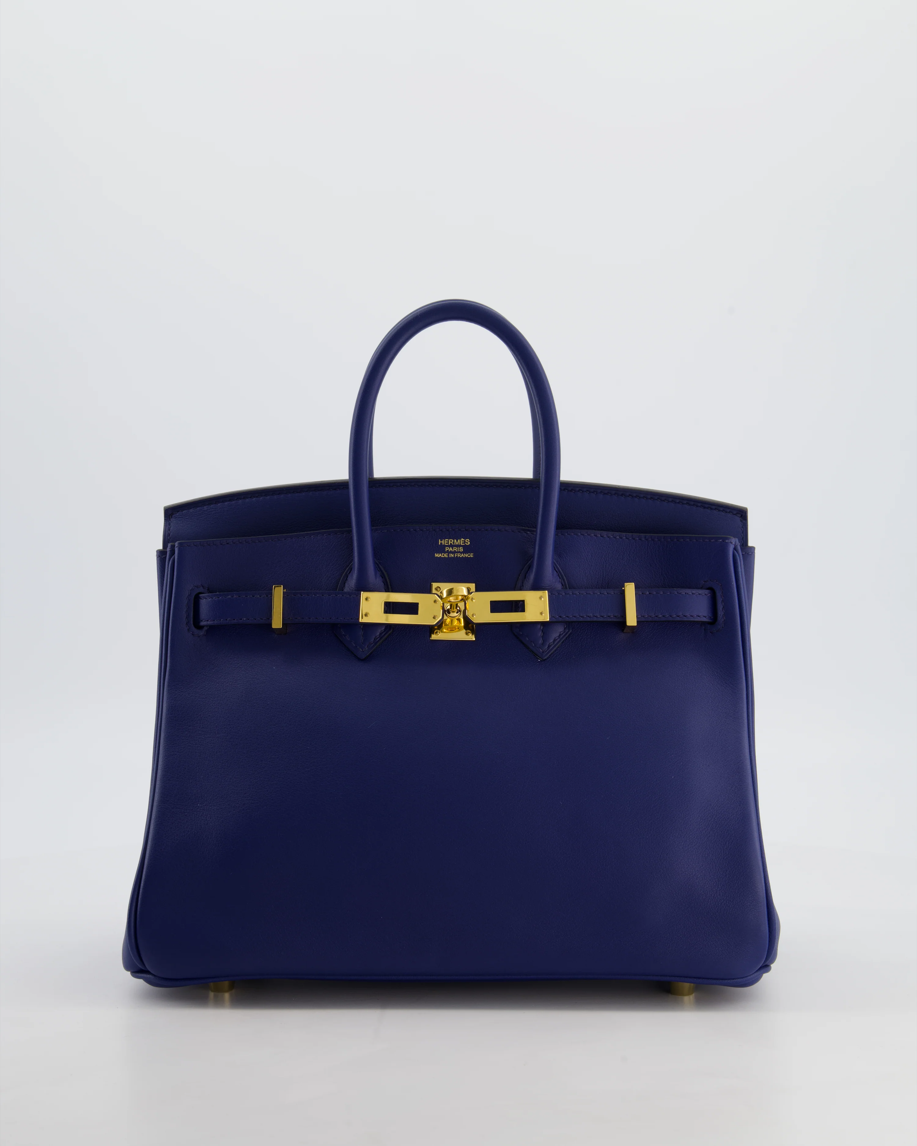 Hermès Birkin 25 Retourne Bag in Bleu Saphir Swift Leather with Gold Hardware - Image 2