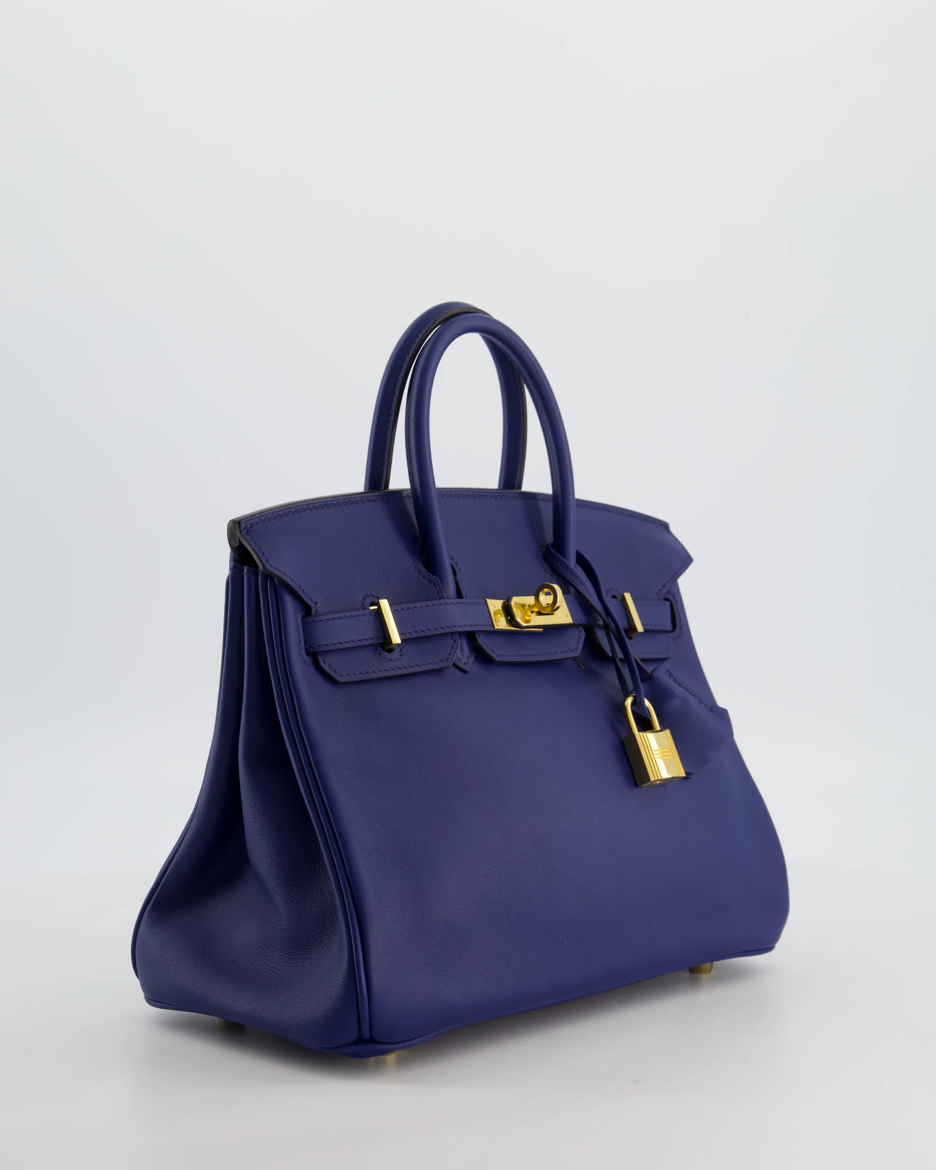 Hermès Birkin 25 Retourne Bag in Bleu Saphir Swift Leather with Gold Hardware - Image 3