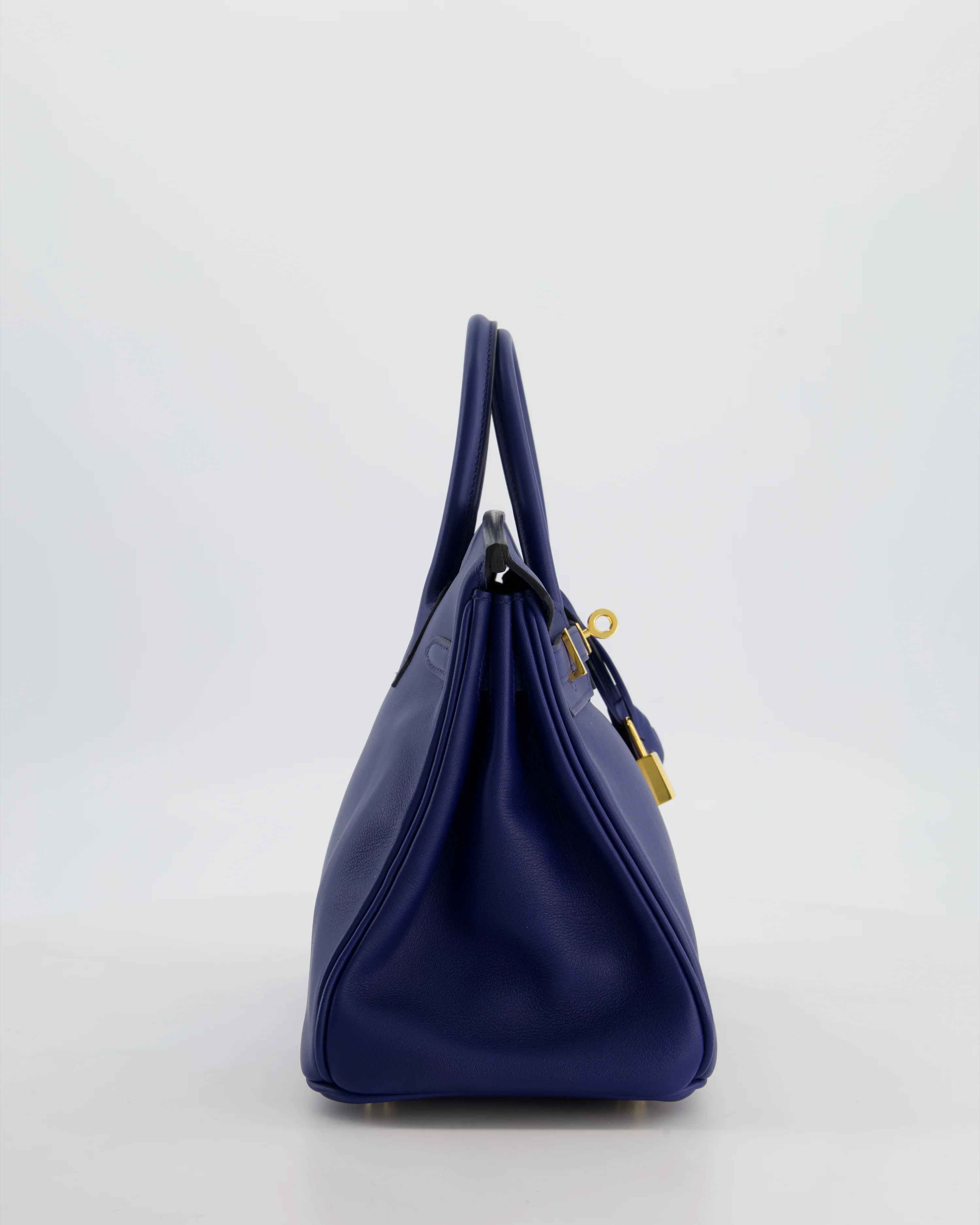 Hermès Birkin 25 Retourne Bag in Bleu Saphir Swift Leather with Gold Hardware - Image 4