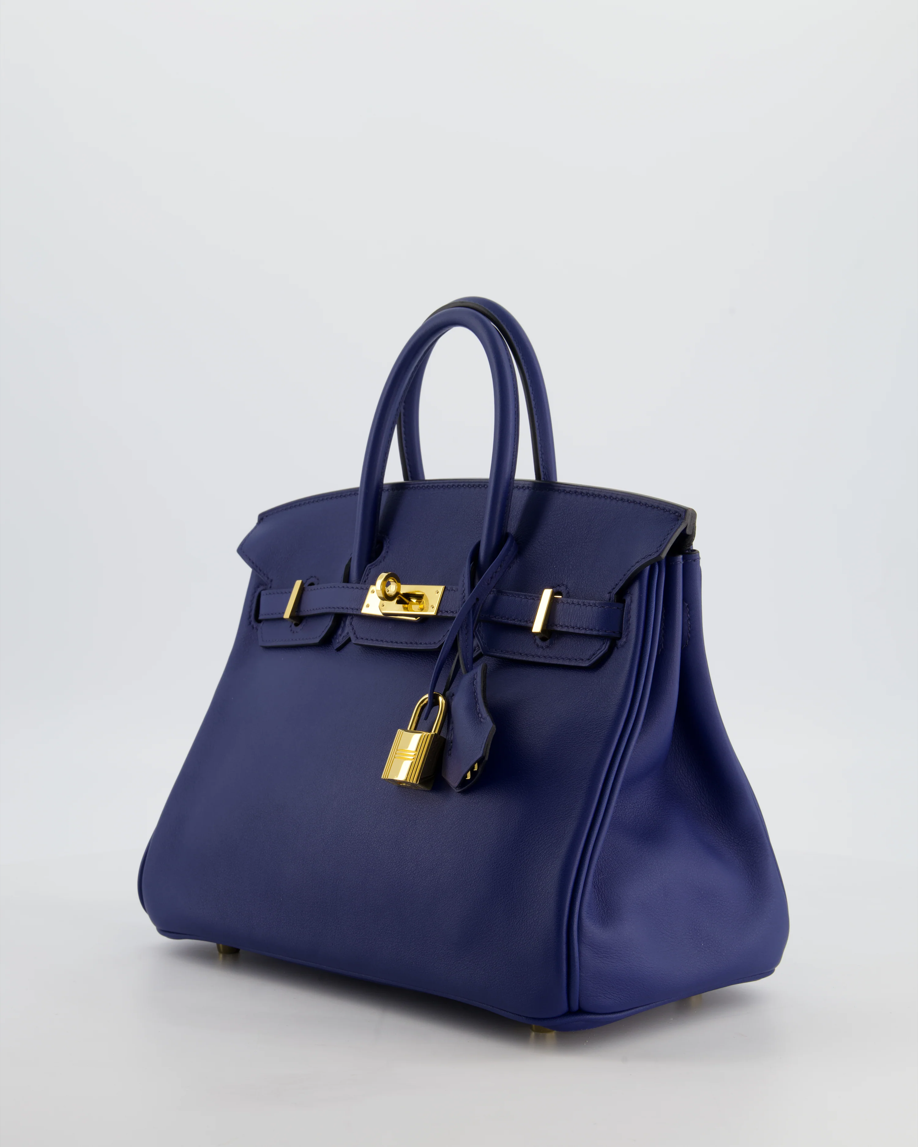 Hermès Birkin 25 Retourne Bag in Bleu Saphir Swift Leather with Gold Hardware - Image 9