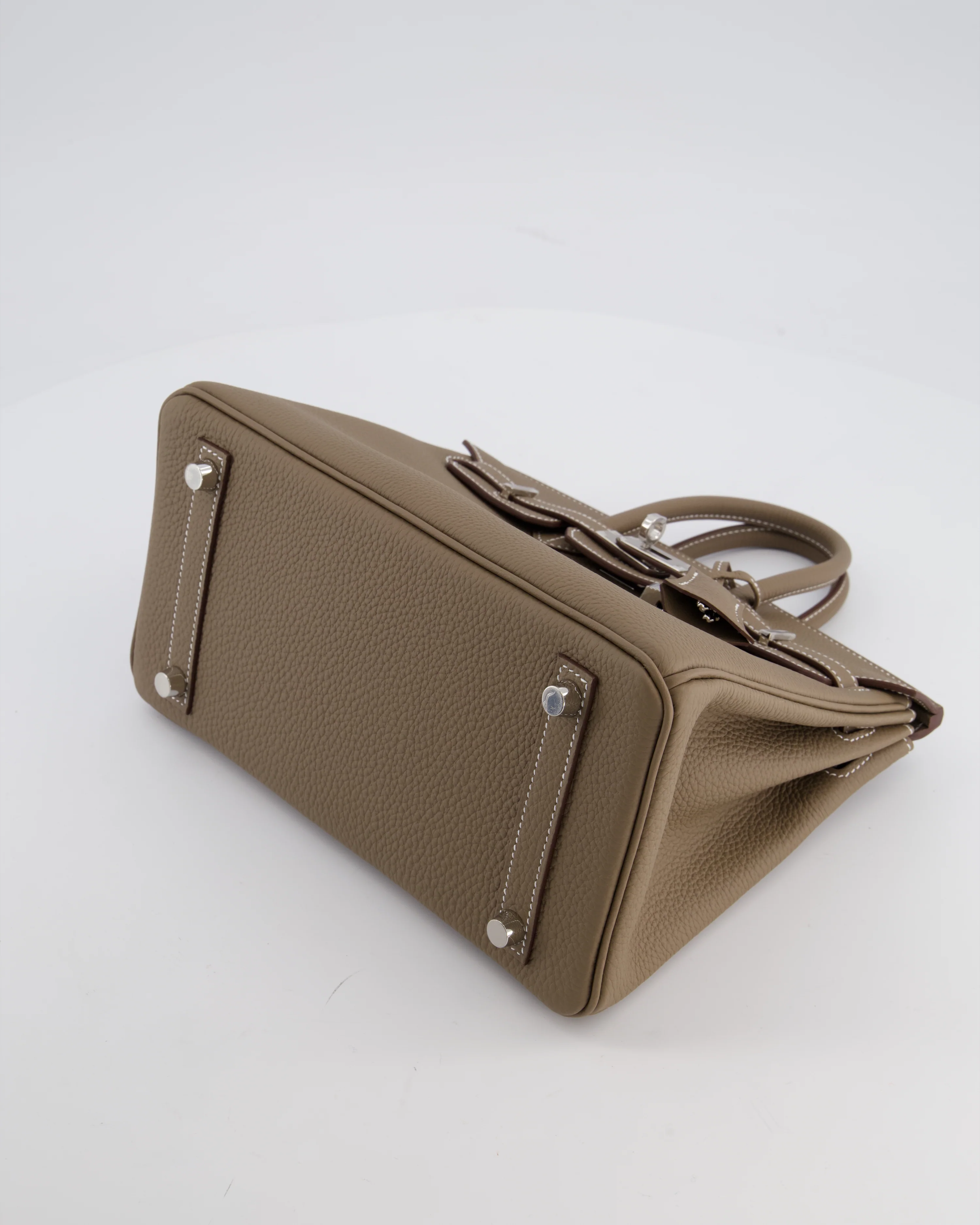 Hermès Birkin 25 Retourne Bag in Etoupe Togo Leather with Palladium Hardware - Image 20