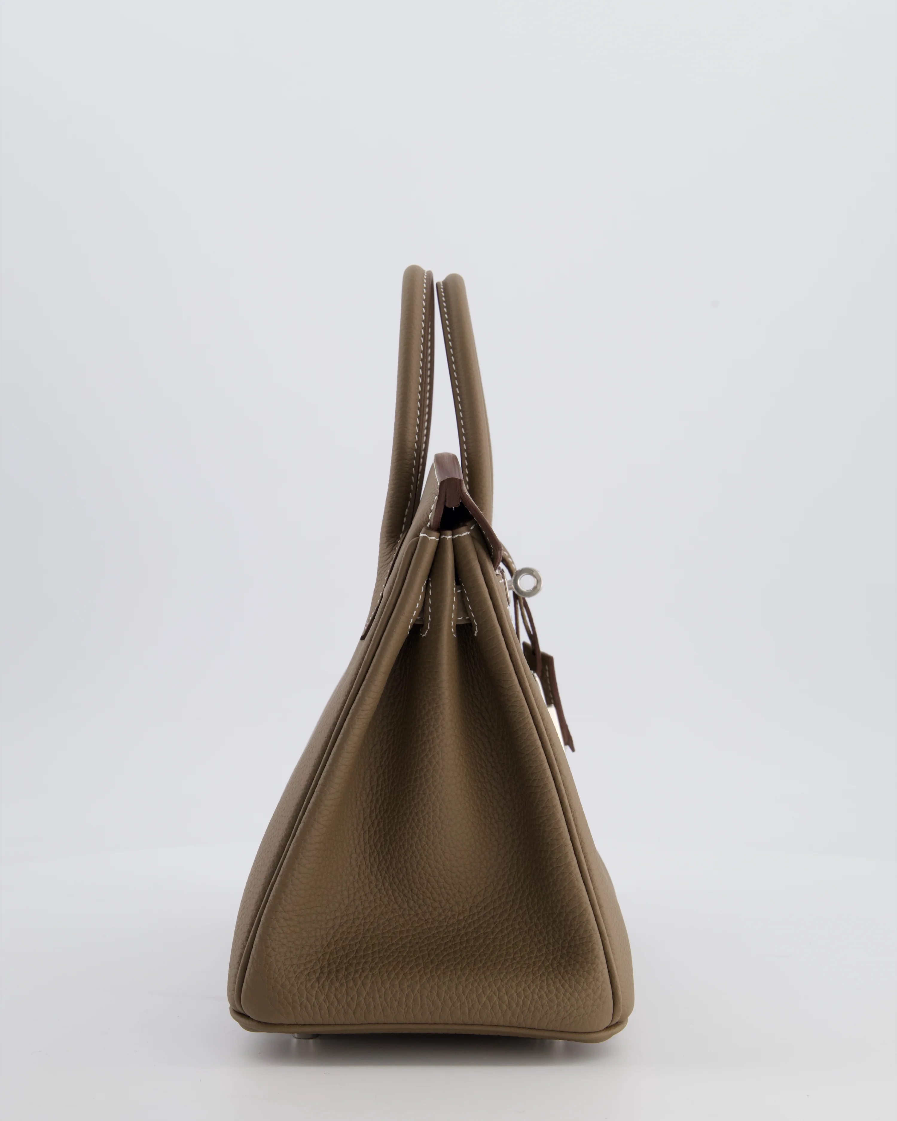 Hermès Birkin 25 Retourne Bag in Etoupe Togo Leather with Palladium Hardware - Image 4
