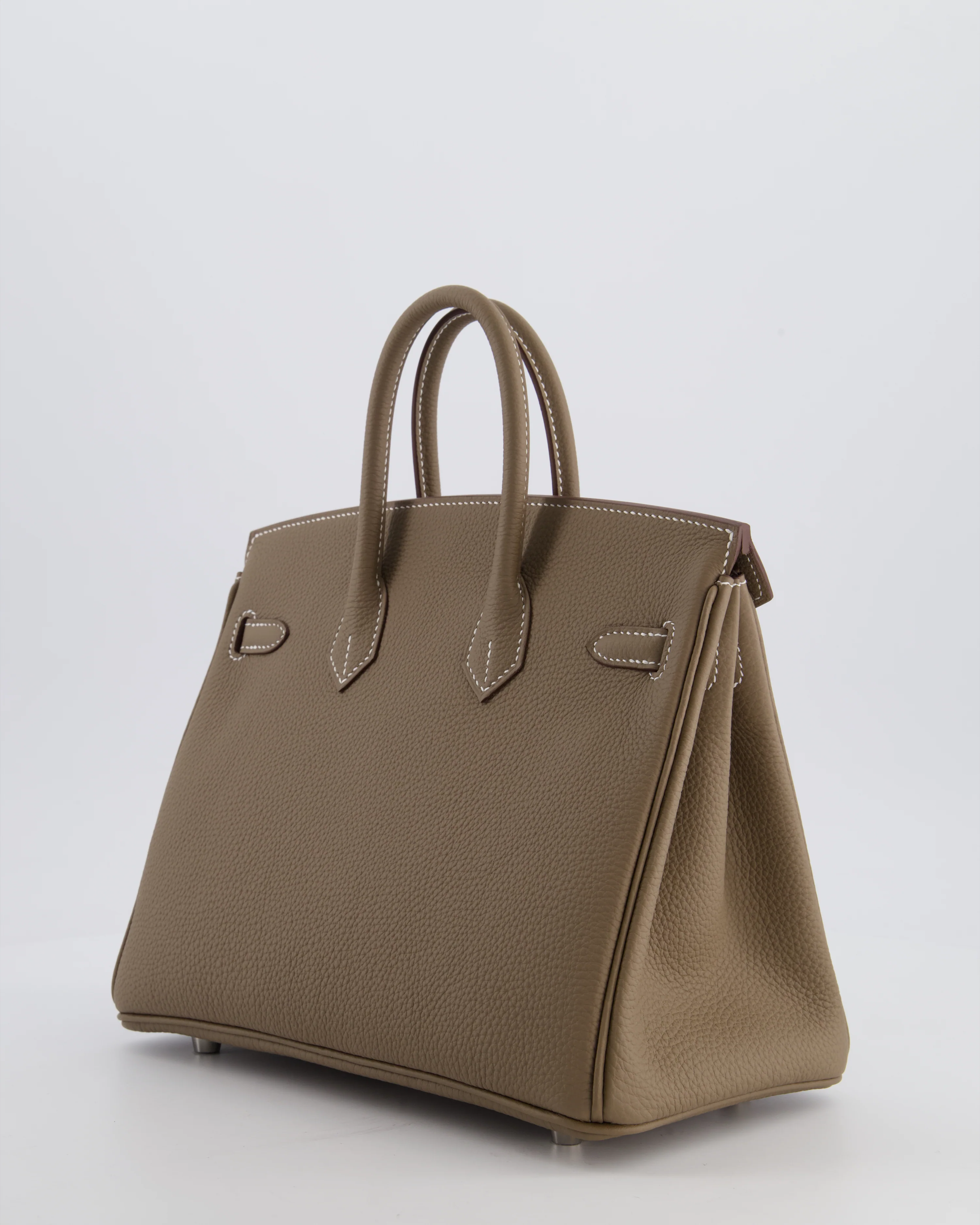 Hermès Birkin 25 Retourne Bag in Etoupe Togo Leather with Palladium Hardware - Image 5