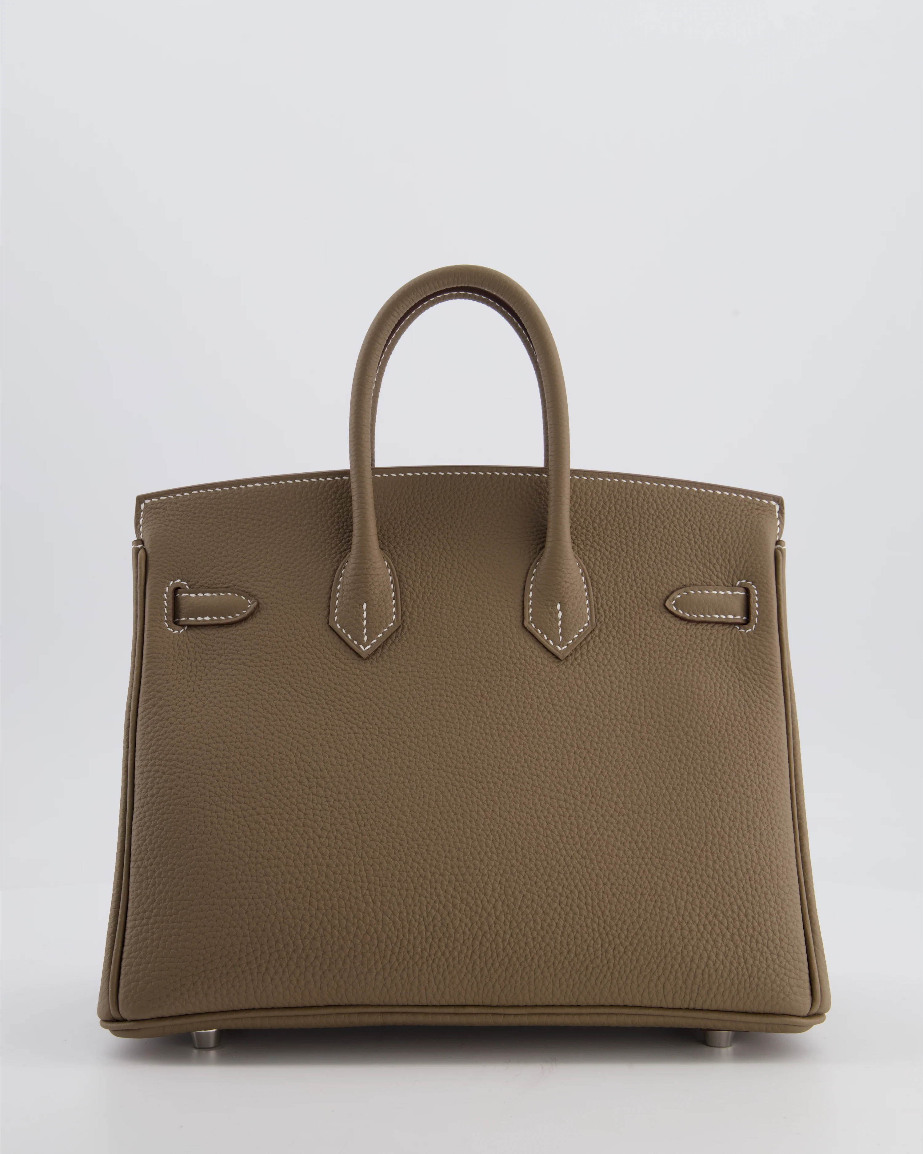 Hermès Birkin 25 Retourne Bag in Etoupe Togo Leather with Palladium Hardware - Image 6