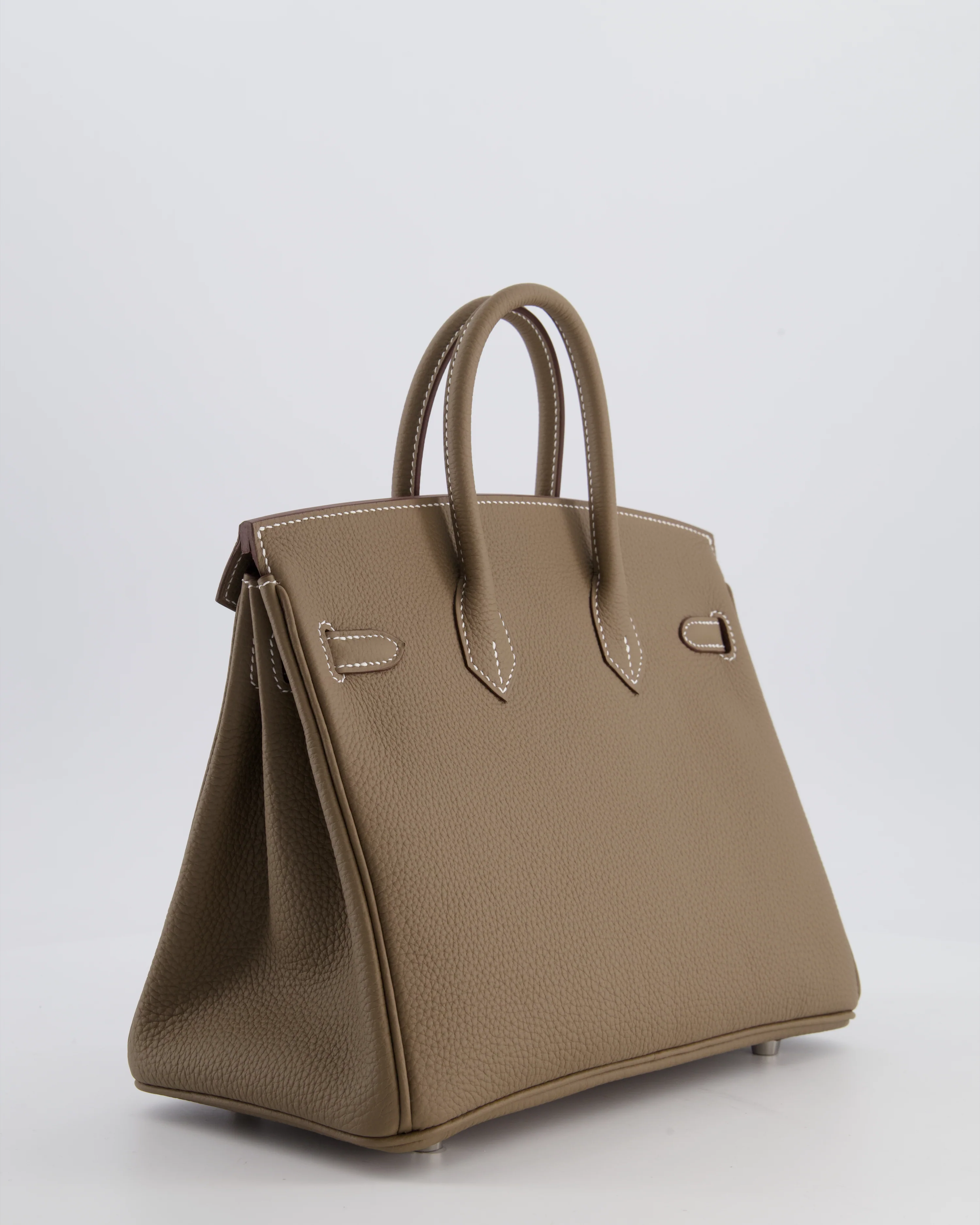 Hermès Birkin 25 Retourne Bag in Etoupe Togo Leather with Palladium Hardware - Image 7
