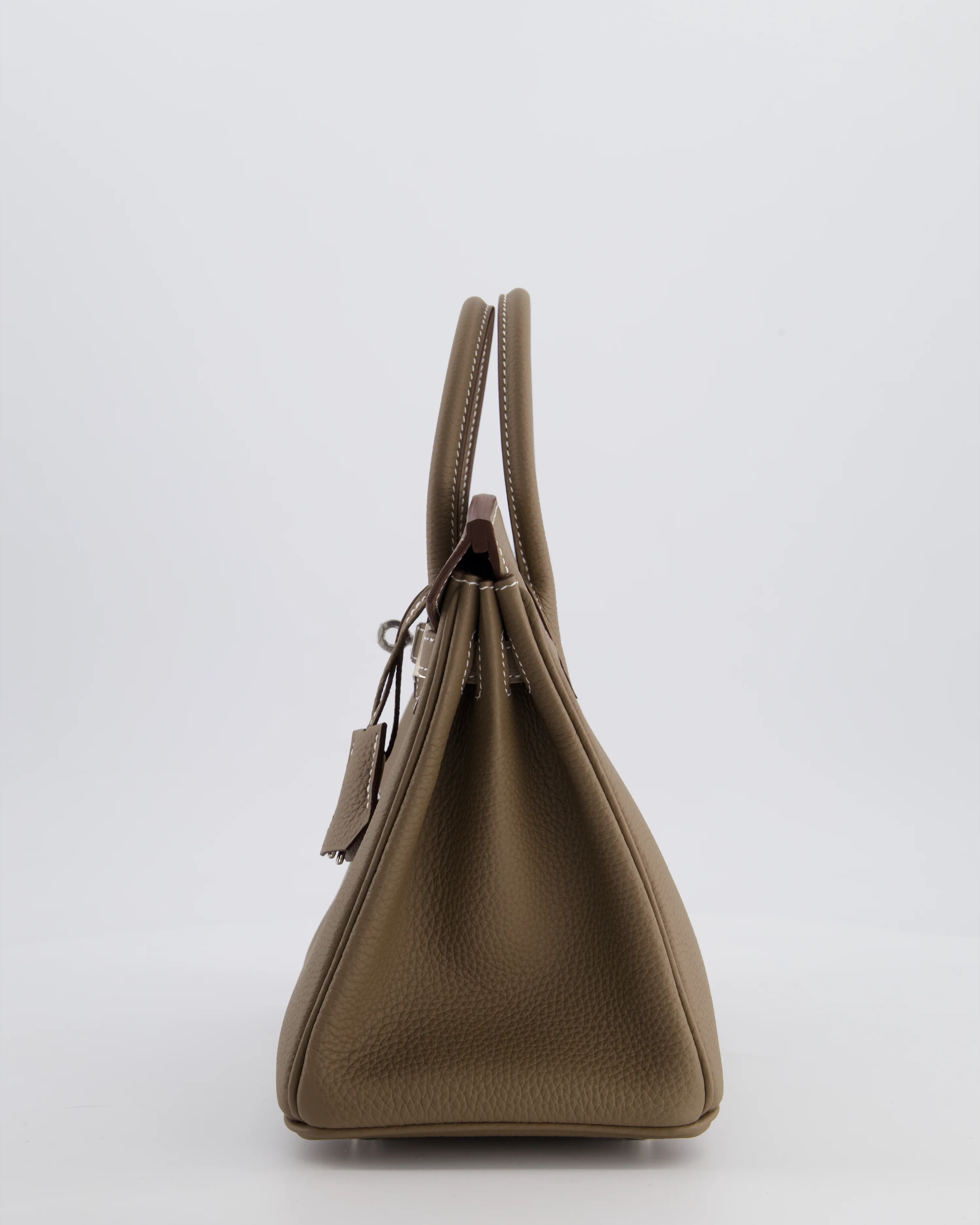 Hermès Birkin 25 Retourne Bag in Etoupe Togo Leather with Palladium Hardware - Image 8
