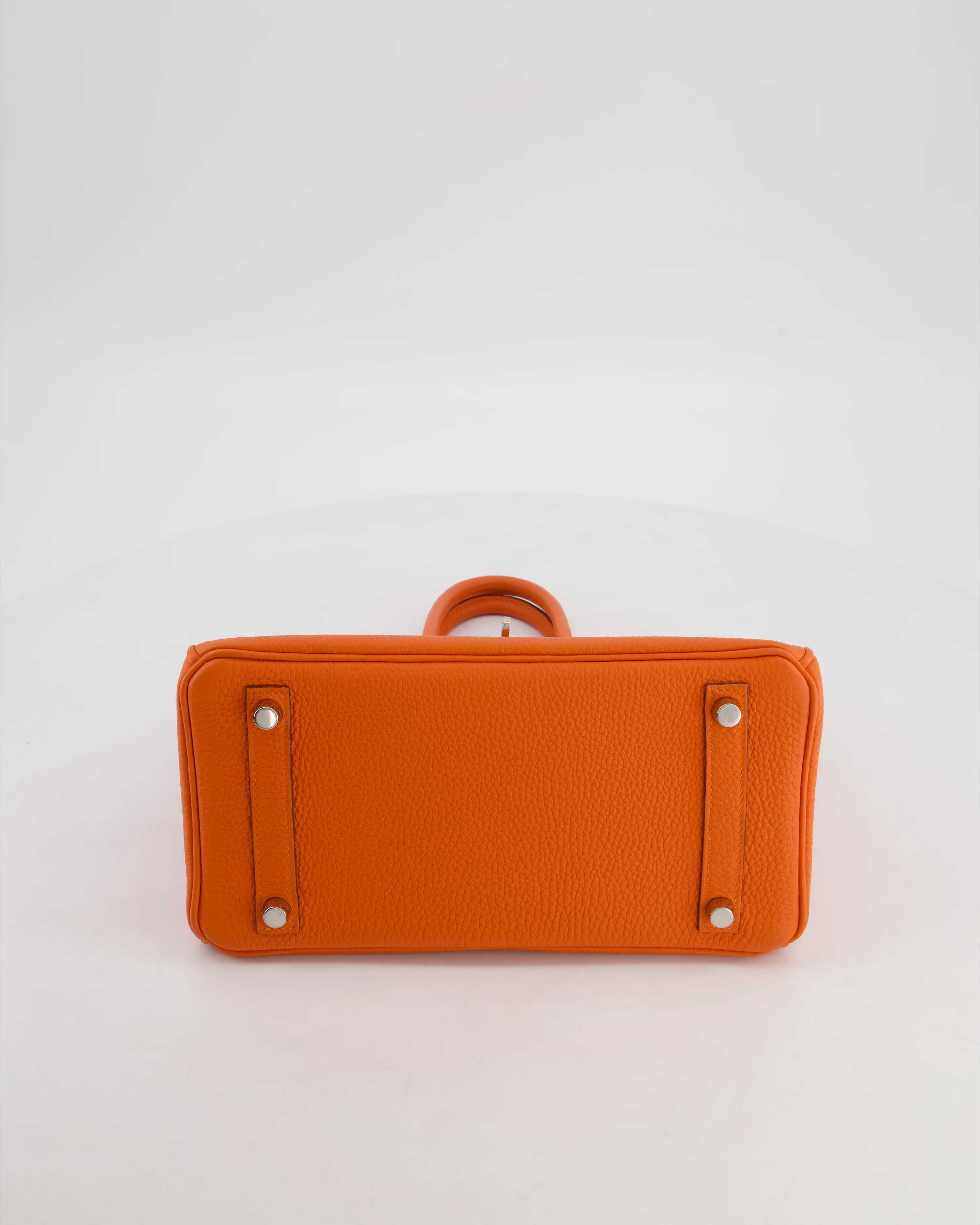 Hermès Birkin 25 Retourne Bag in Feu Togo Leather with Palladium Hardware - Image 17