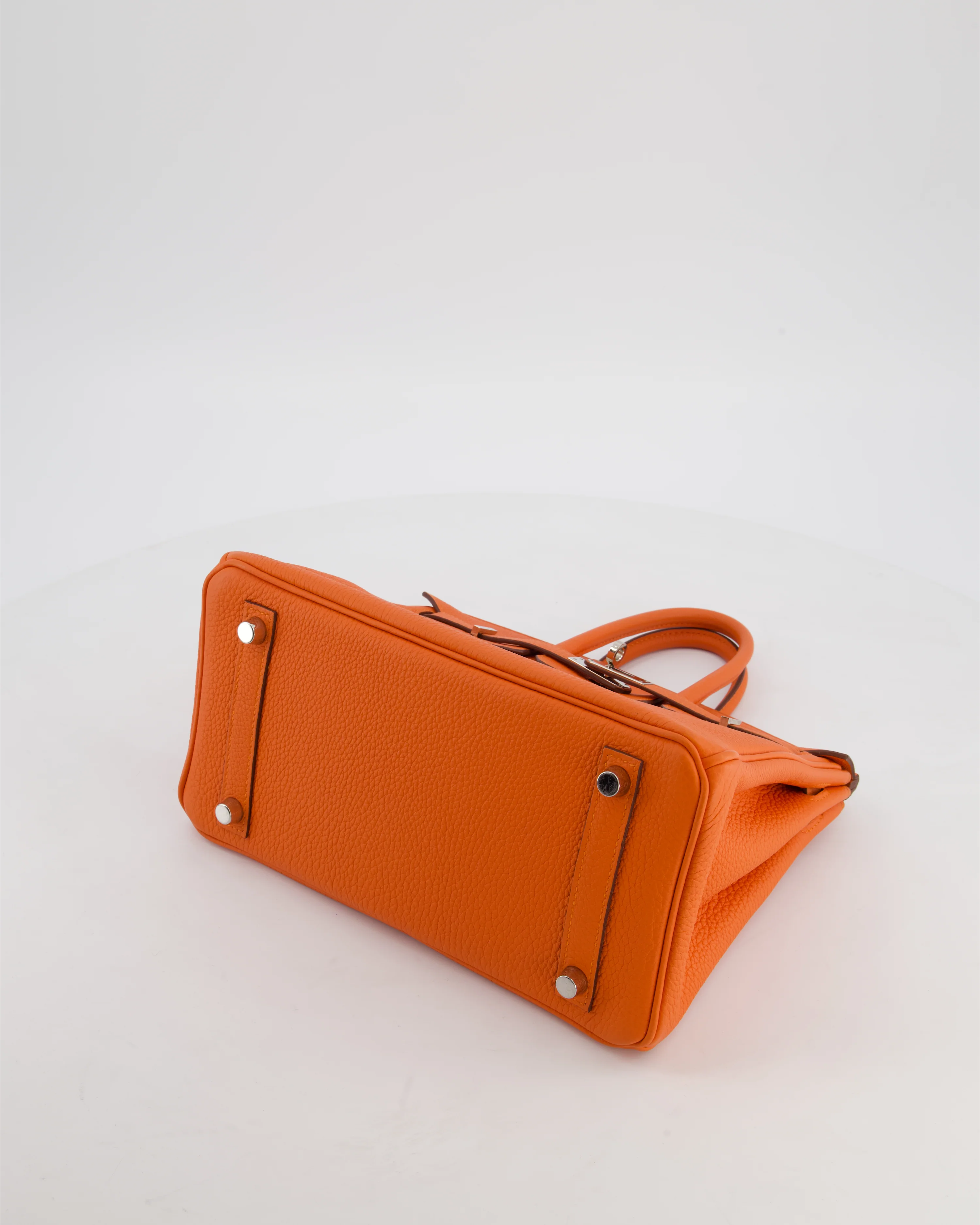 Hermès Birkin 25 Retourne Bag in Feu Togo Leather with Palladium Hardware - Image 19