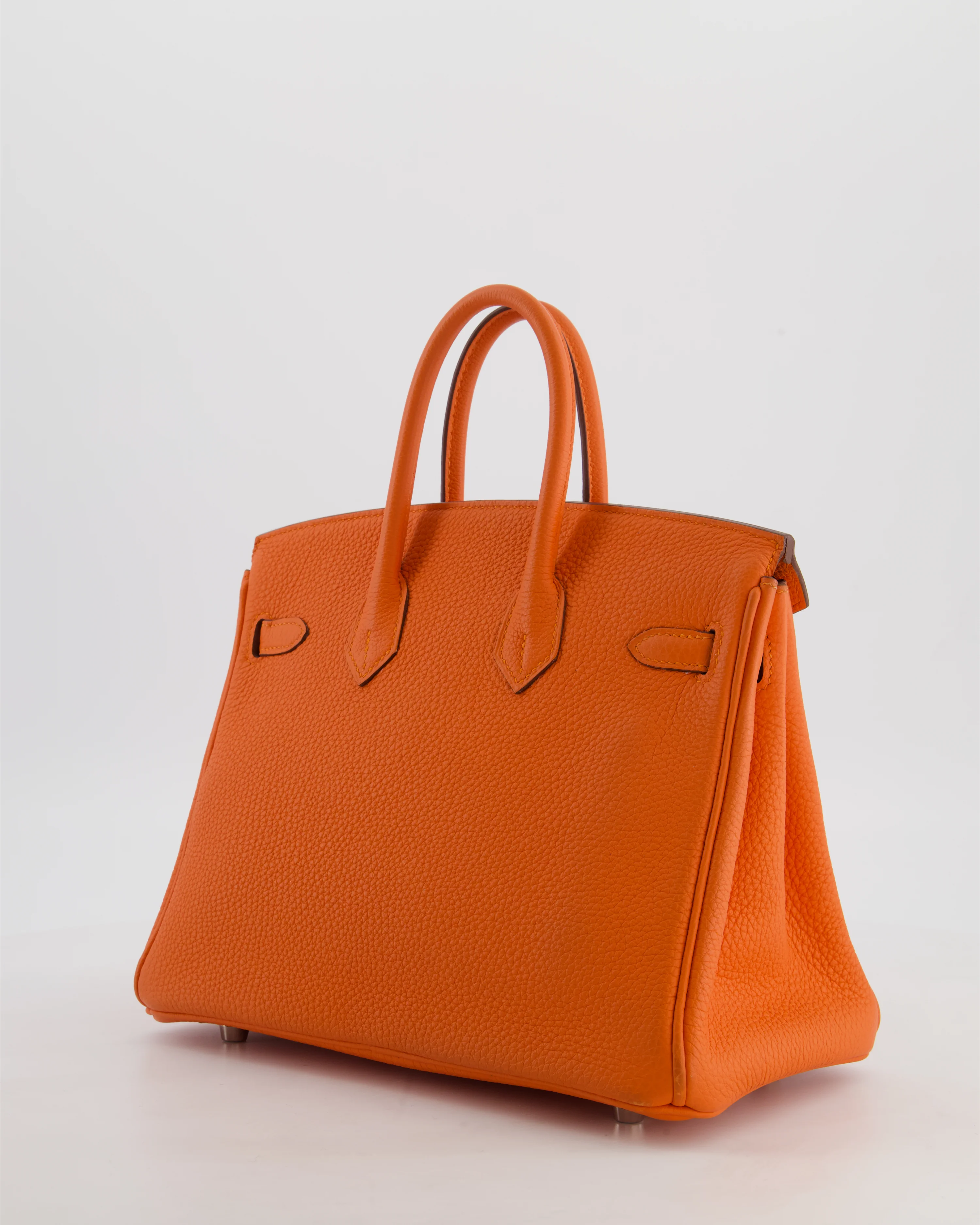 Hermès Birkin 25 Retourne Bag in Feu Togo Leather with Palladium Hardware - Image 5