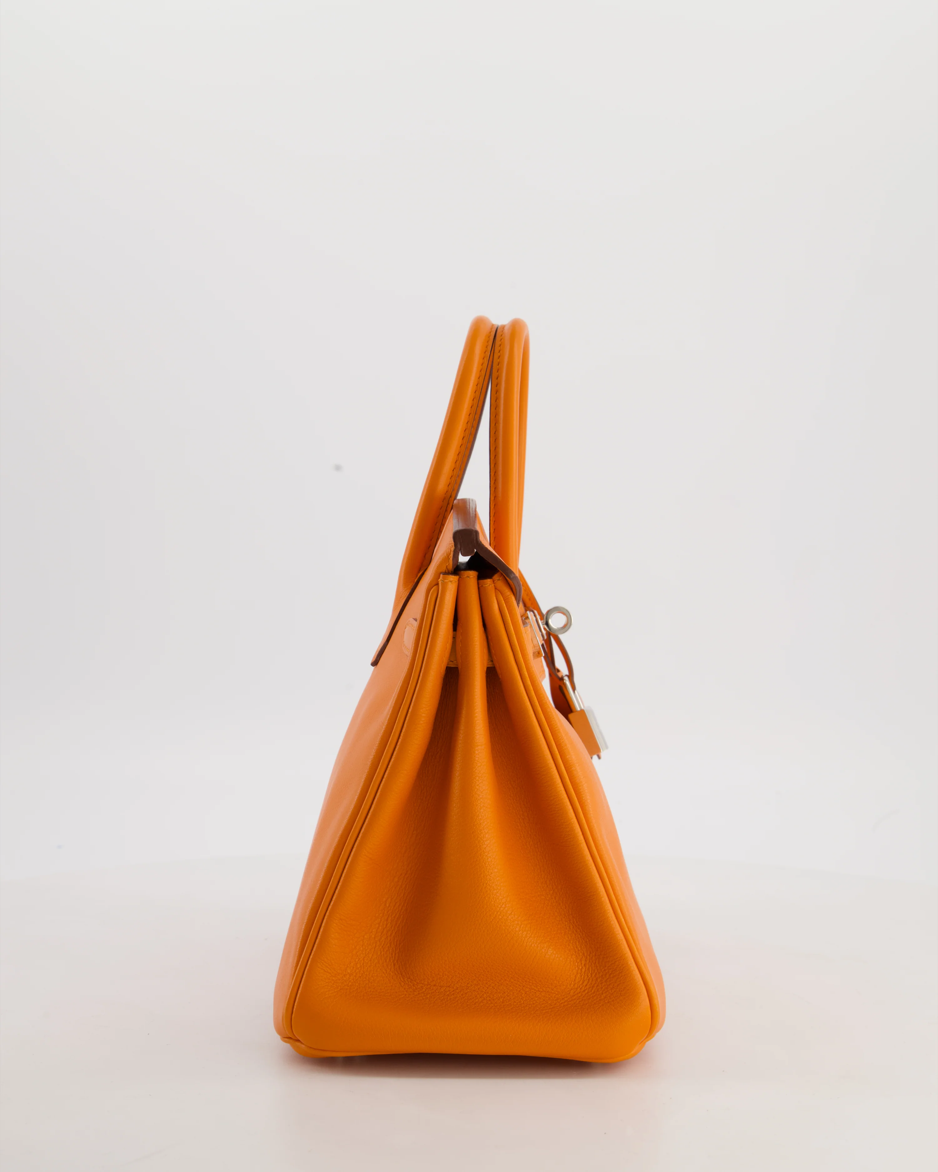 Hermès Birkin 25 Retourne Bag in Orange Swift Leather with Palladium Hardware - Image 4