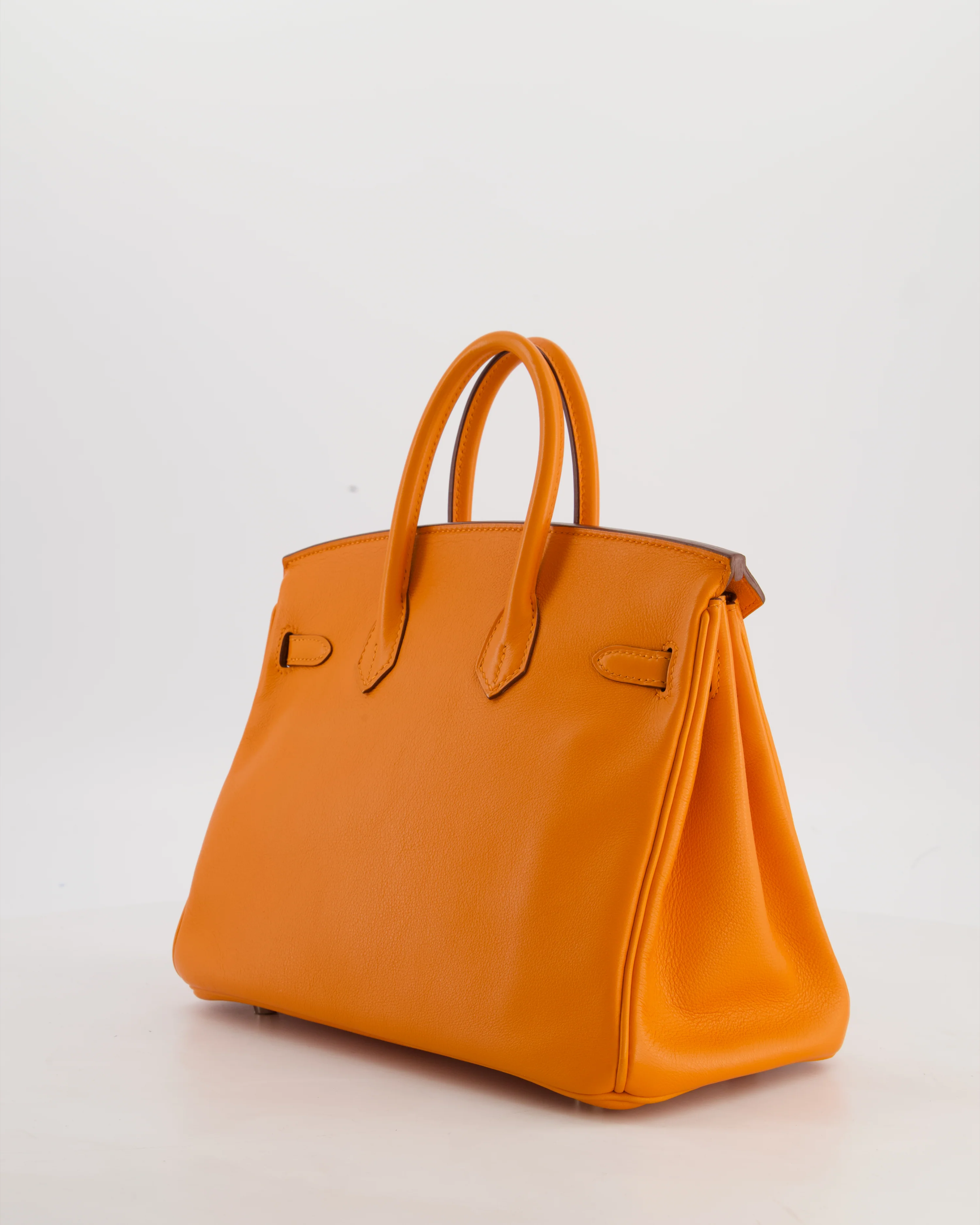 Hermès Birkin 25 Retourne Bag in Orange Swift Leather with Palladium Hardware - Image 5