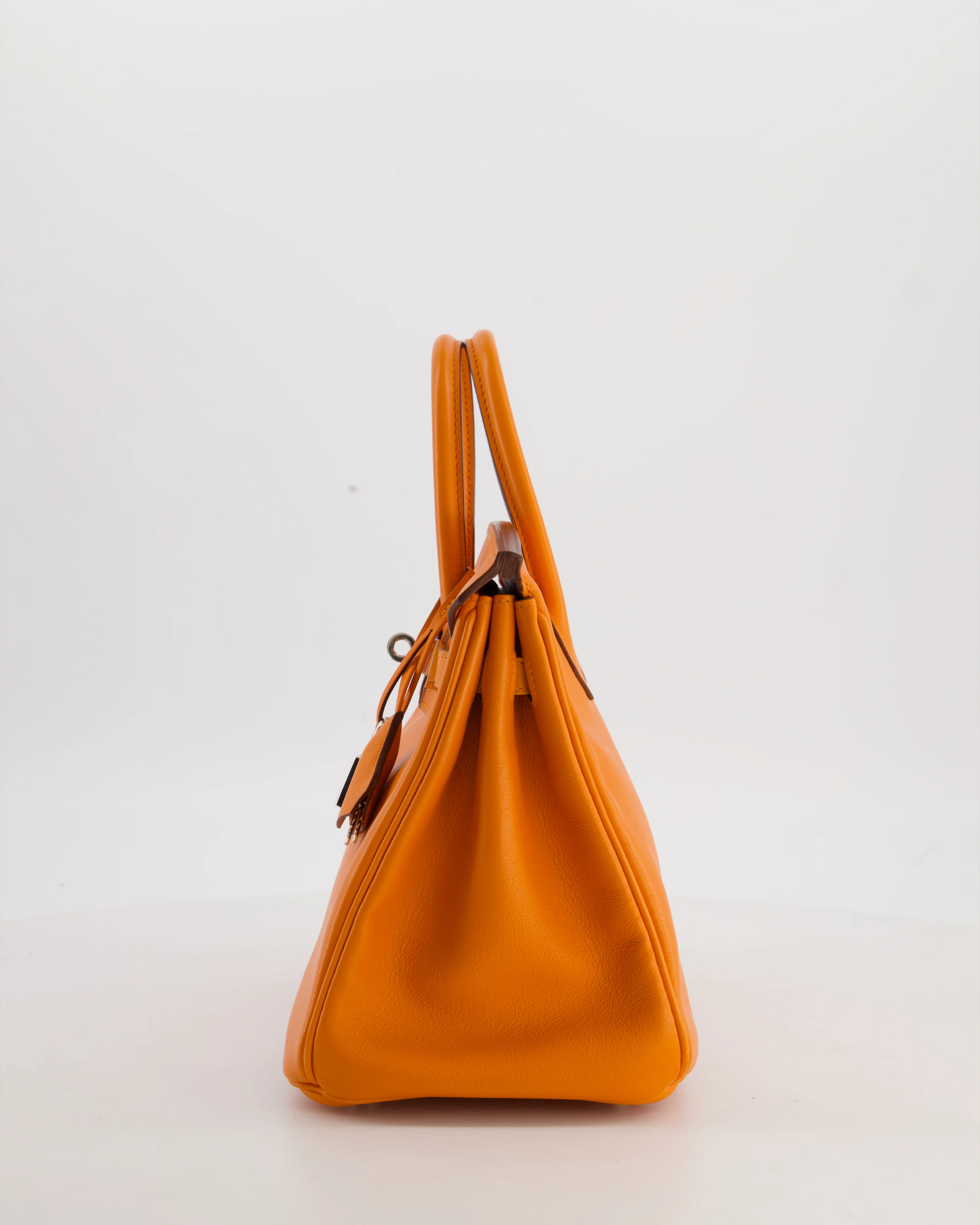 Hermès Birkin 25 Retourne Bag in Orange Swift Leather with Palladium Hardware - Image 8