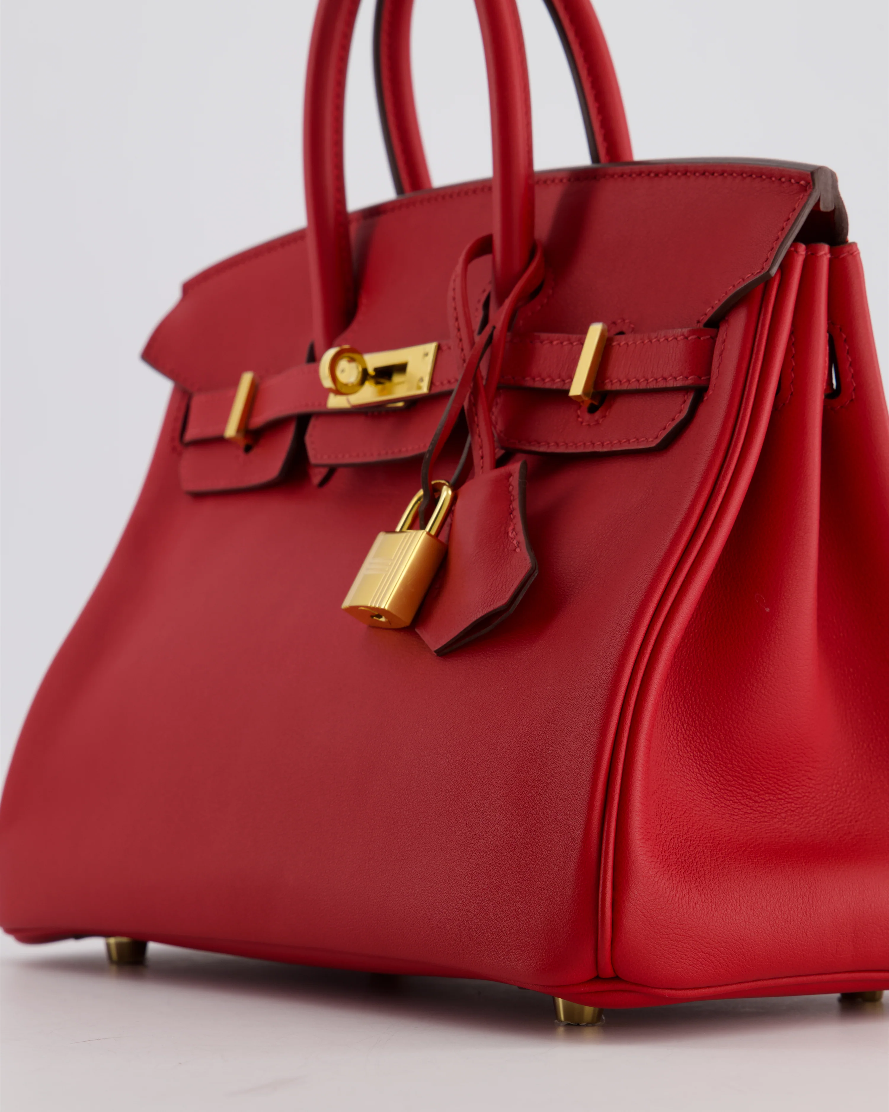 Hermès Birkin 25 Retourne Bag in Rouge Grenat Swift Leather with Gold Hardware - Image 11